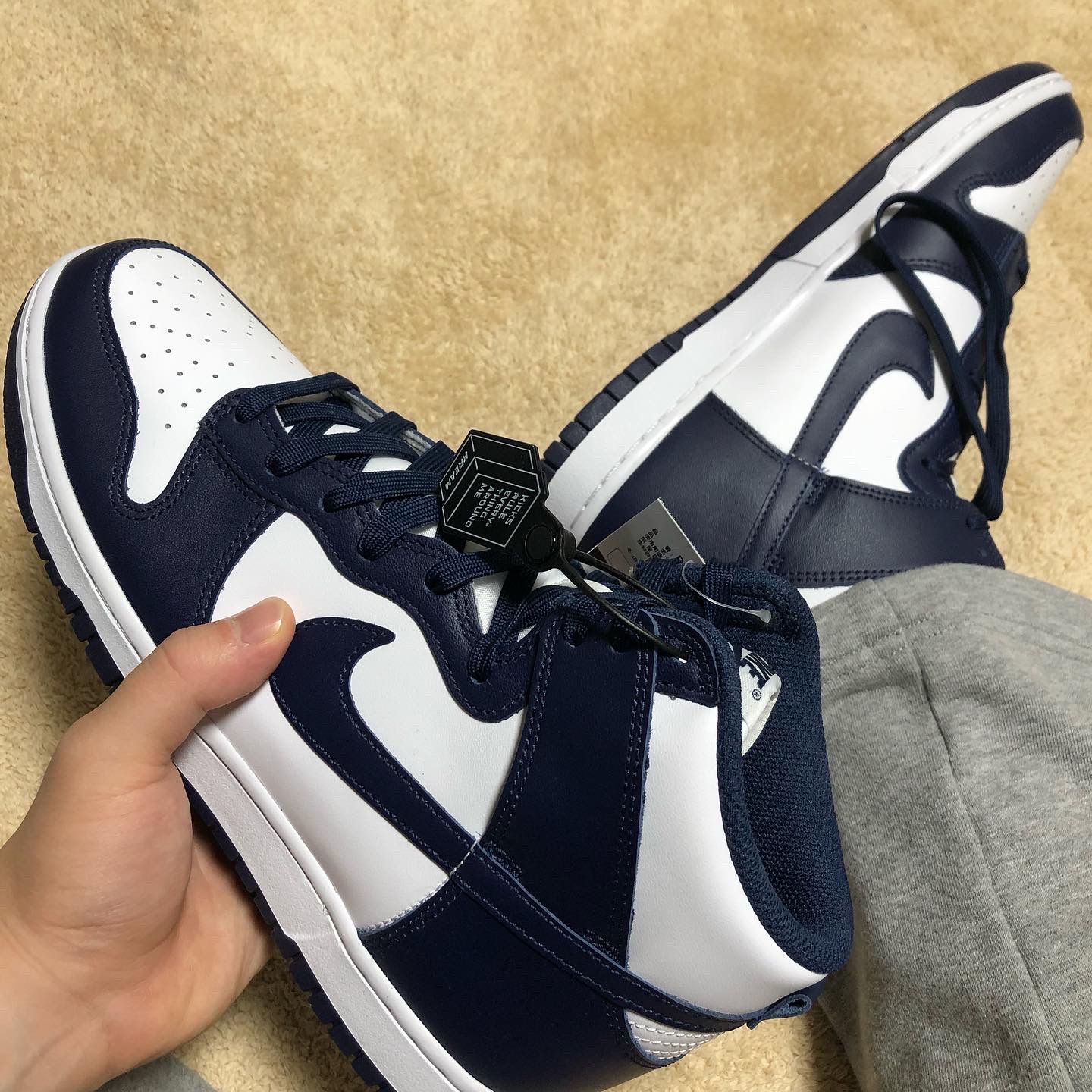 Nike Dunk High Retro Championship Navy, (GS) Nike Dunk High Championship Navy 착용 스타일