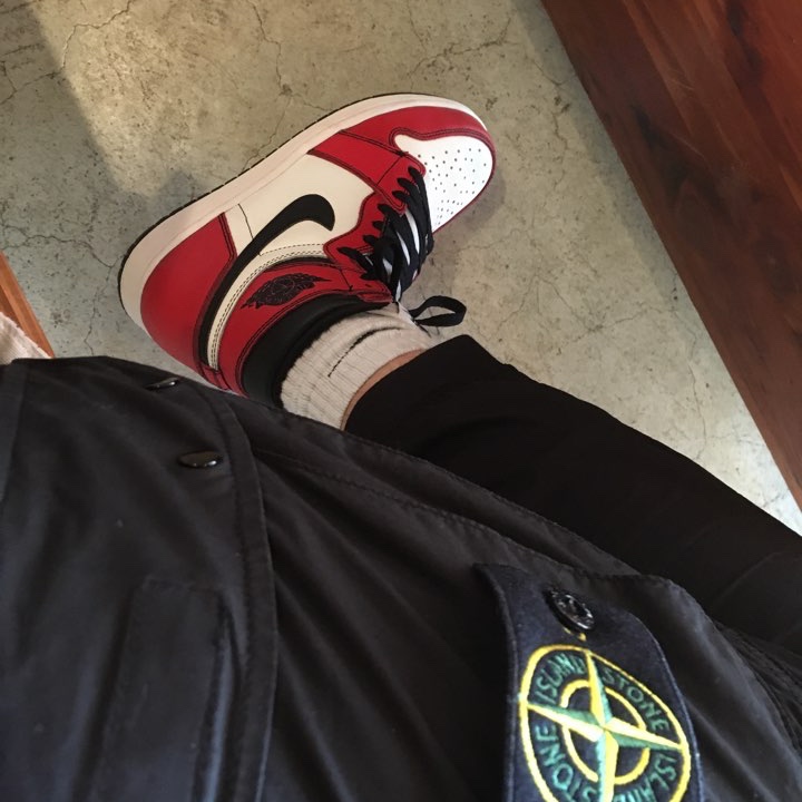 Jordan 1 Retro High OG Defiant SB LA to Chicago, (TD) Jordan 1 Retro High OG Lucky Green 착용 스타일 - 4