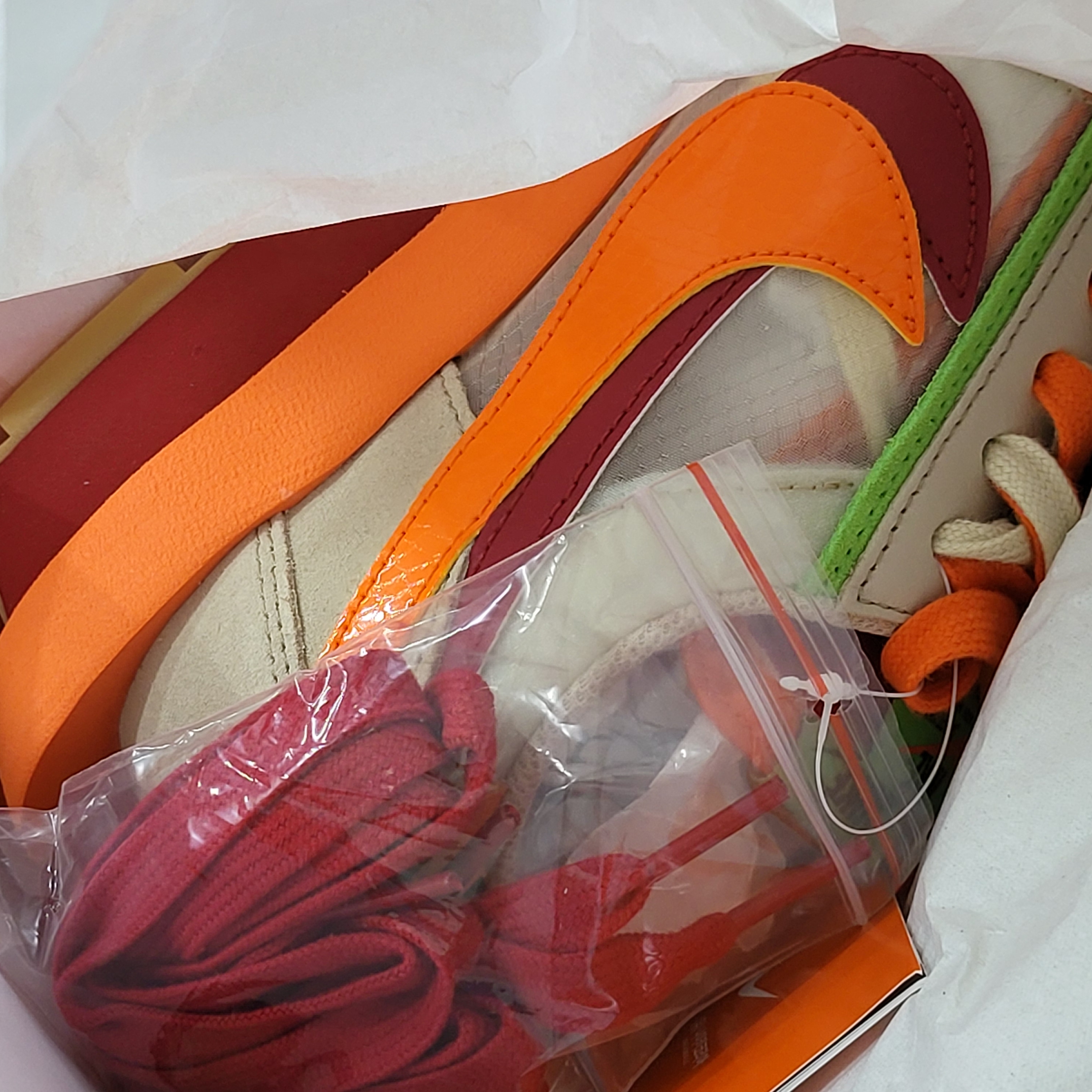 Nike x Sacai x Clot LDWaffle Orange Blaze 착용 스타일