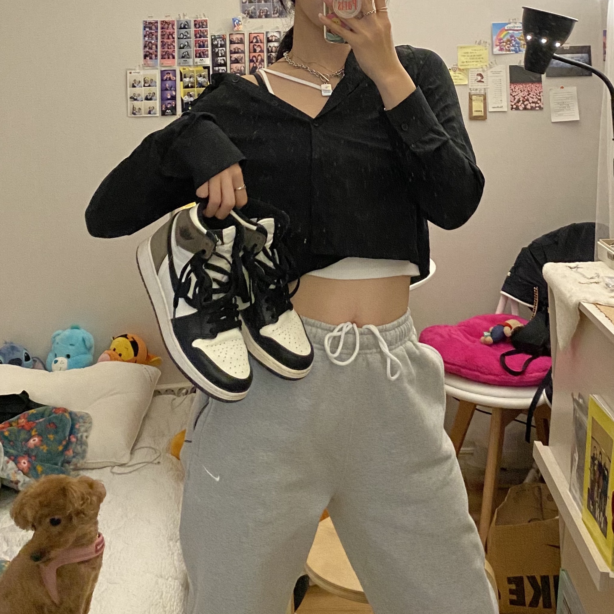 Jordan 1 Retro High OG Black Mocha, (GS) Jordan 1 Retro High OG Black Mocha 착용 스타일 - 3