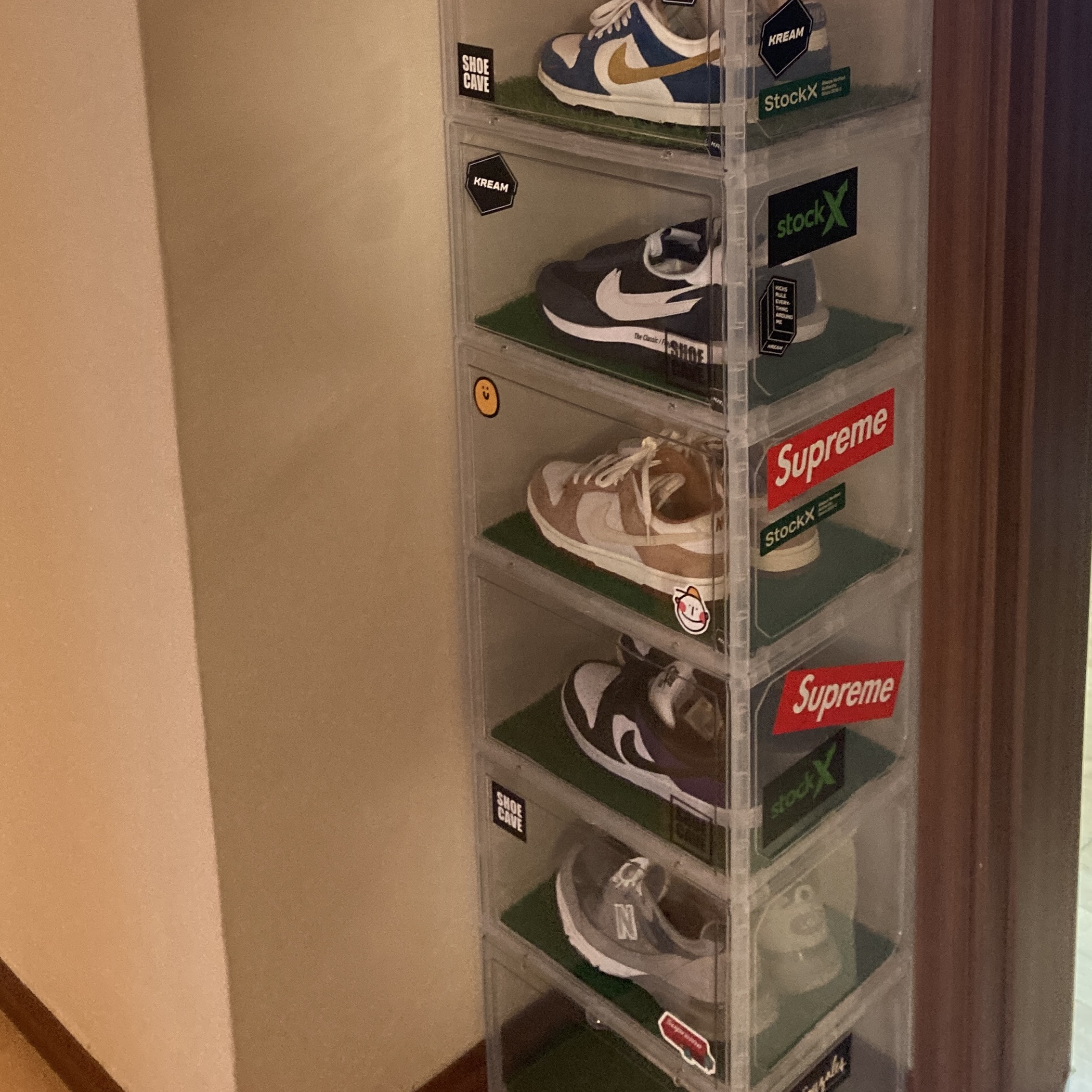 Nike x Kasina Dunk Low 80's Bus, Nike x Sacai x Fragment LDWaffle Blackened Blue 착용 스타일 - 2