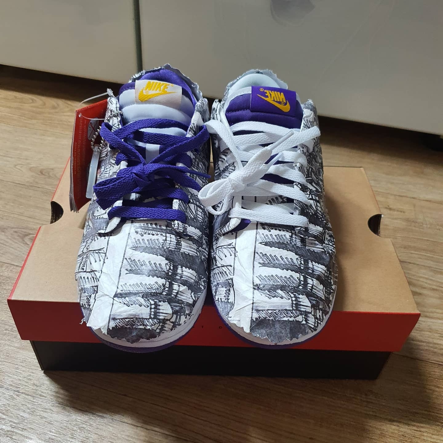 (W) Nike Dunk Low SE Flip 착용 스타일 - 4