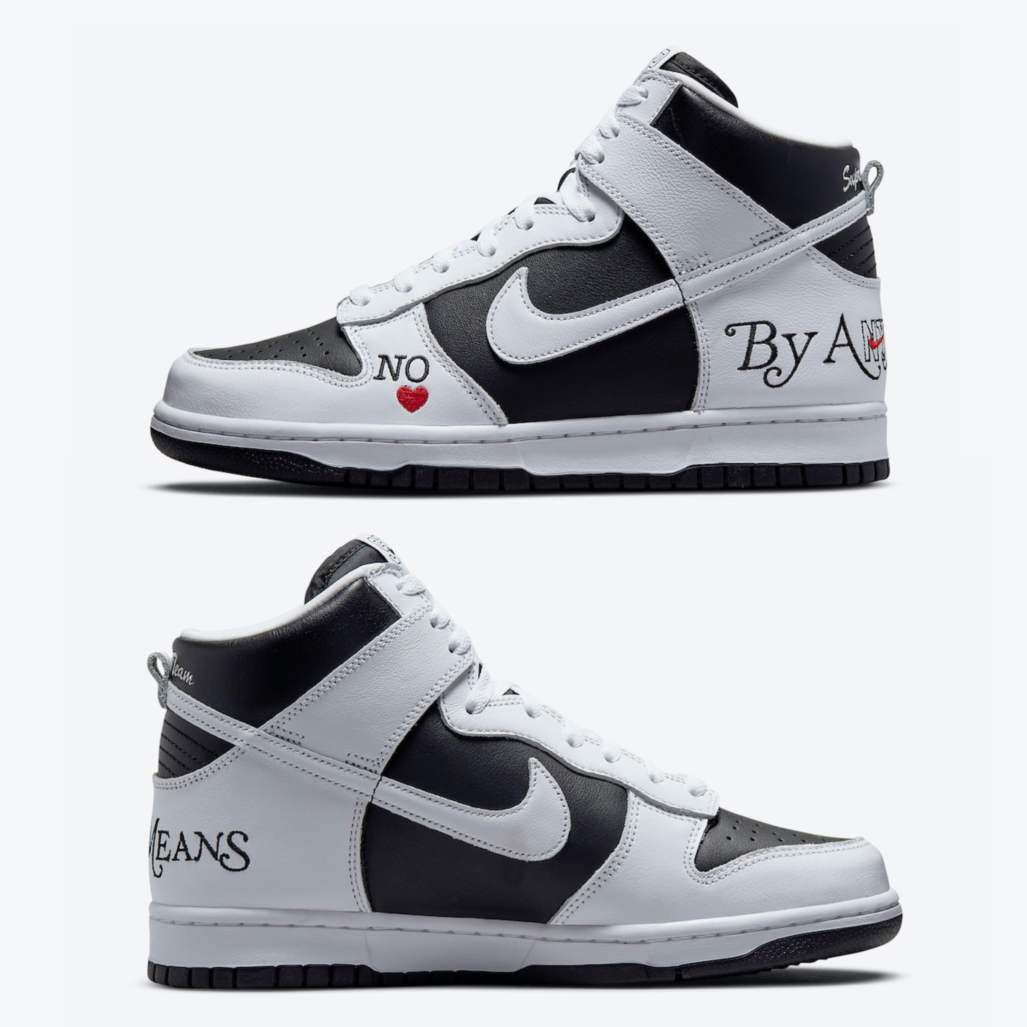 Nike x Supreme SB Dunk Low Black, Jordan 1 Retro High OG Shadow 2.0 착용 스타일 - 3