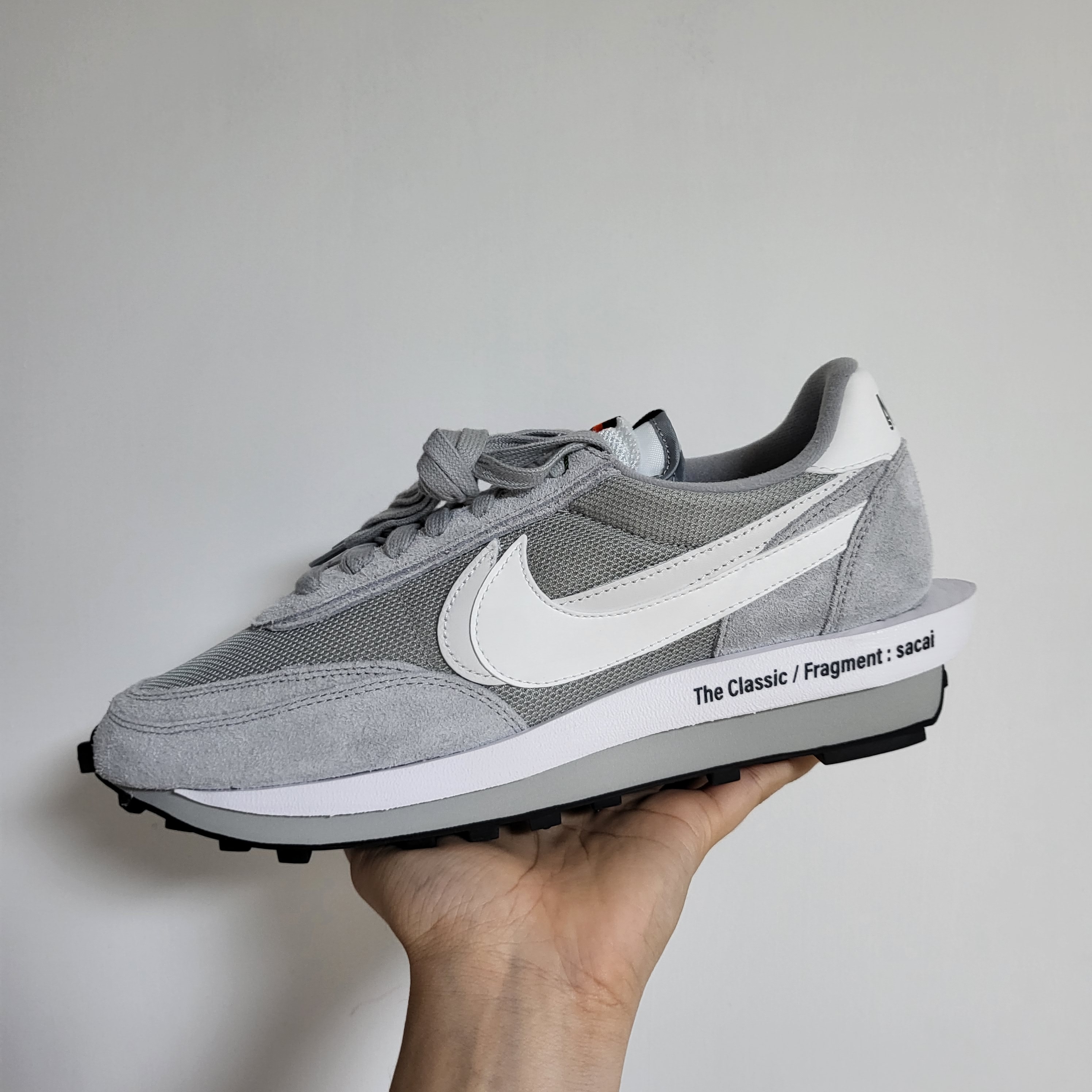 Nike x Sacai x Fragment LDWaffle Light Smoke Grey 착용 스타일