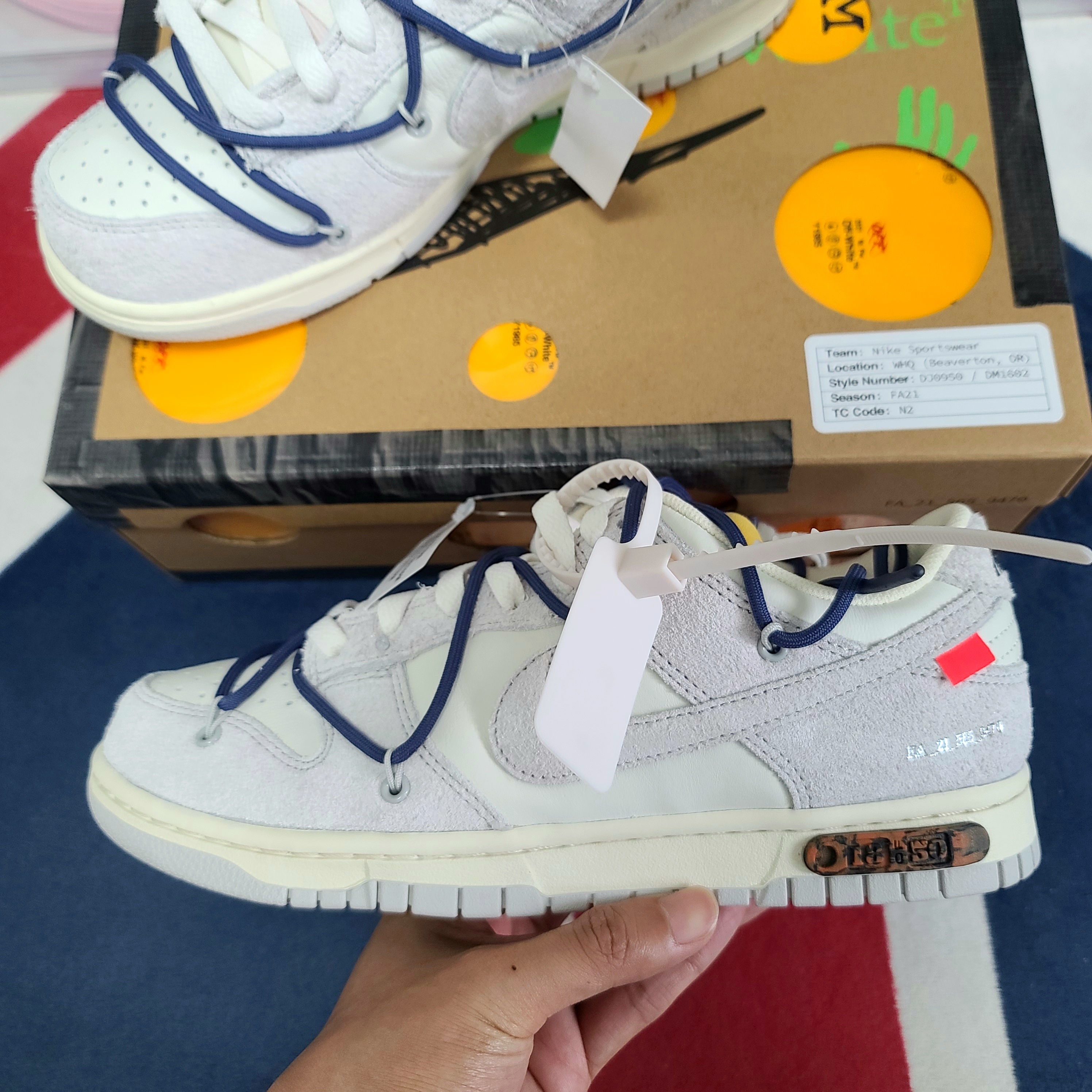 Nike x Off-White Dunk Low The 50 - Lot 18 착용 스타일 - 3