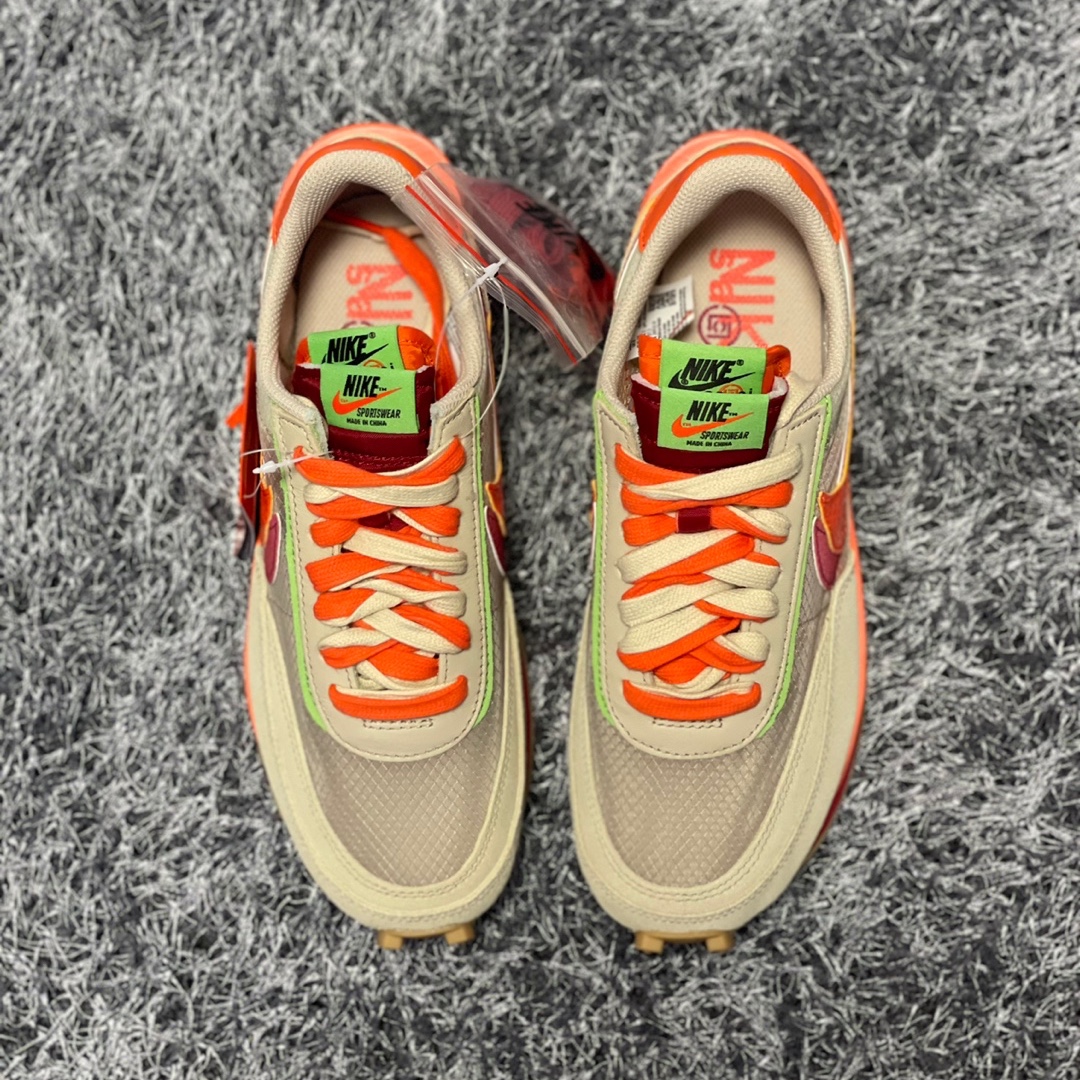 Nike x Sacai x Clot LDWaffle Orange Blaze 착용 스타일 - 3