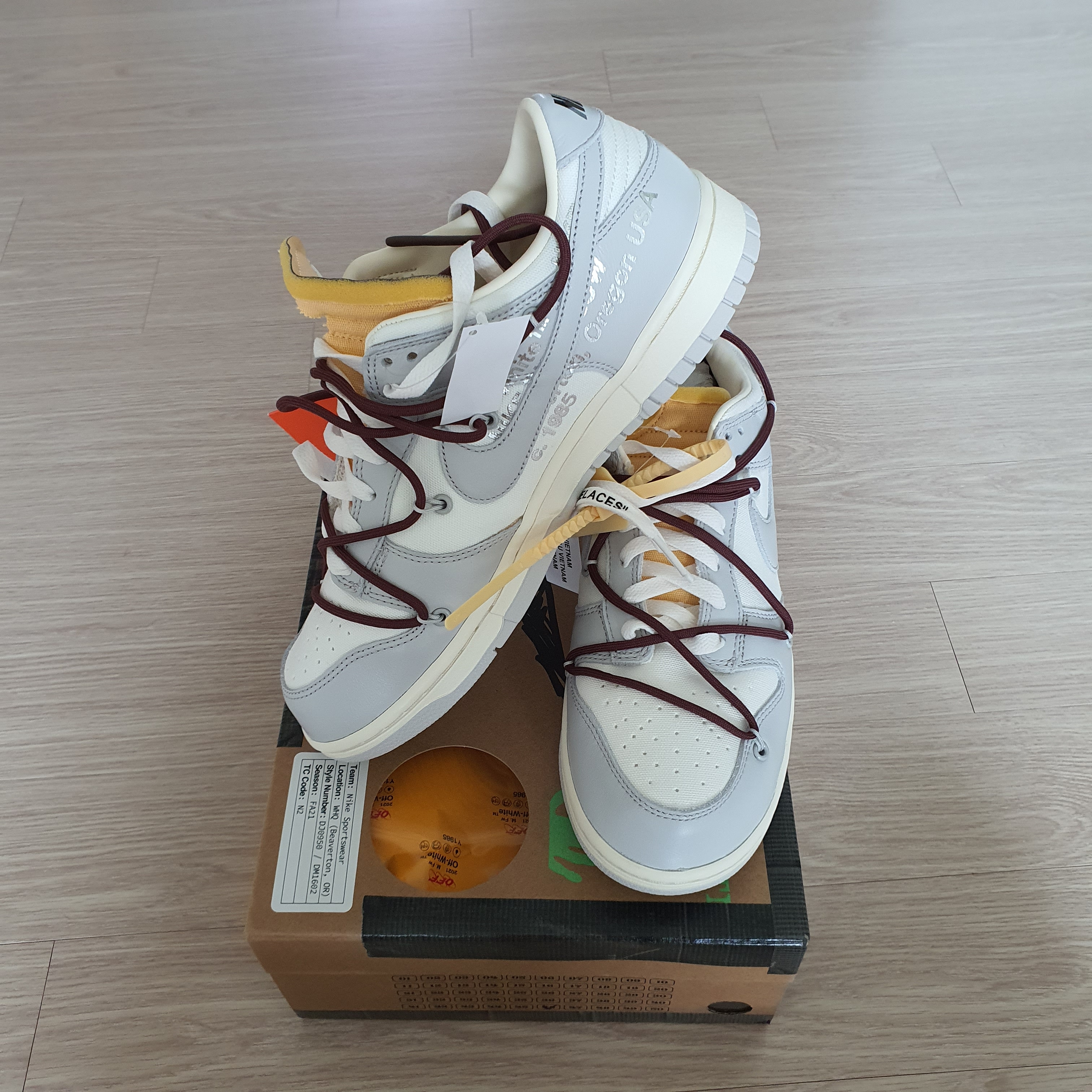 Nike x Off-White Dunk Low The 50 - Lot 46 착용 스타일