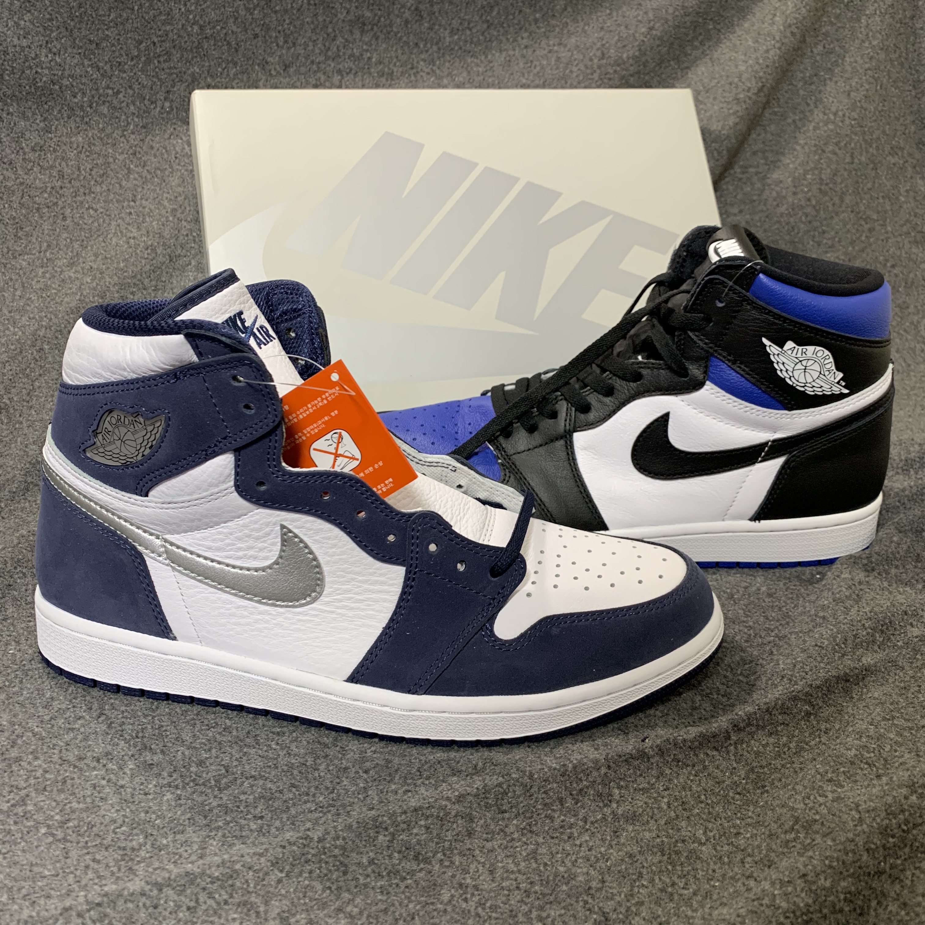 Jordan 1 Retro High OG Royal Toe, Jordan 1 Retro High OG CO.JP Midnight Navy 착용 스타일