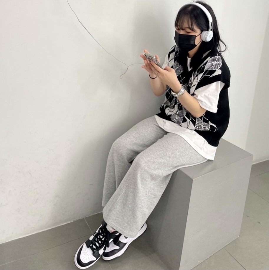 (W) Nike Dunk High Black and White, (GS) Nike Dunk High Black and White 착용 스타일 - 5