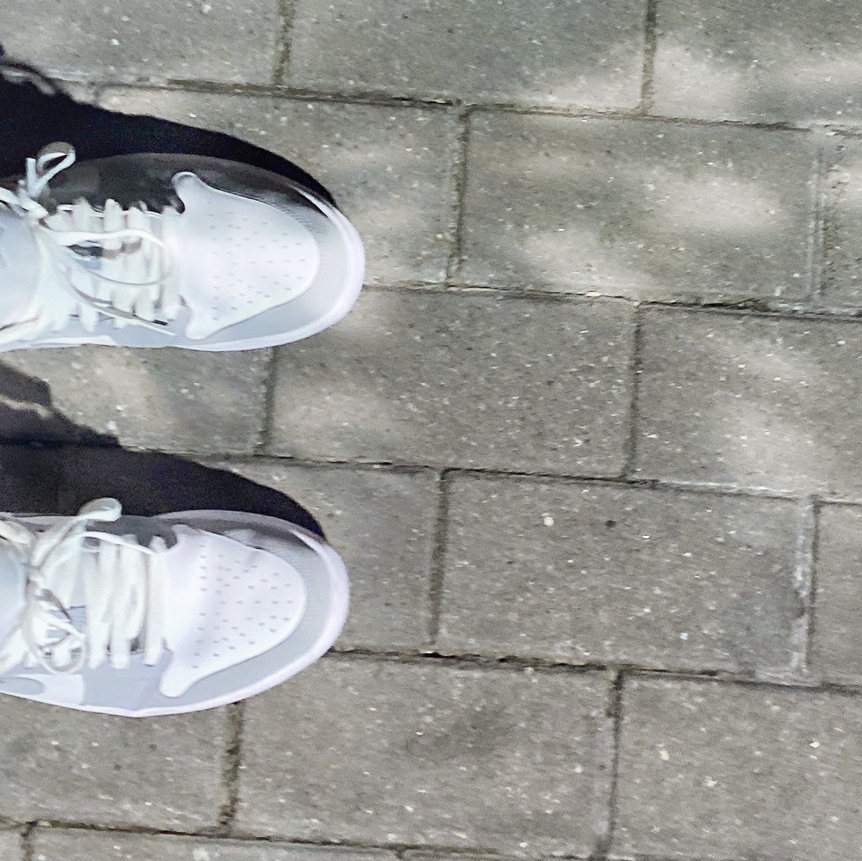 (W) Jordan 1 Low White Wolf Grey 착용 스타일 - 1