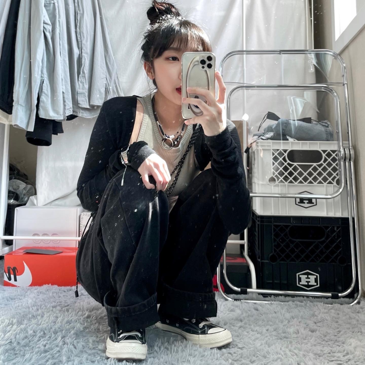 Converse Chuck 70 Ox Black - Standard 착용 스타일 - 1
