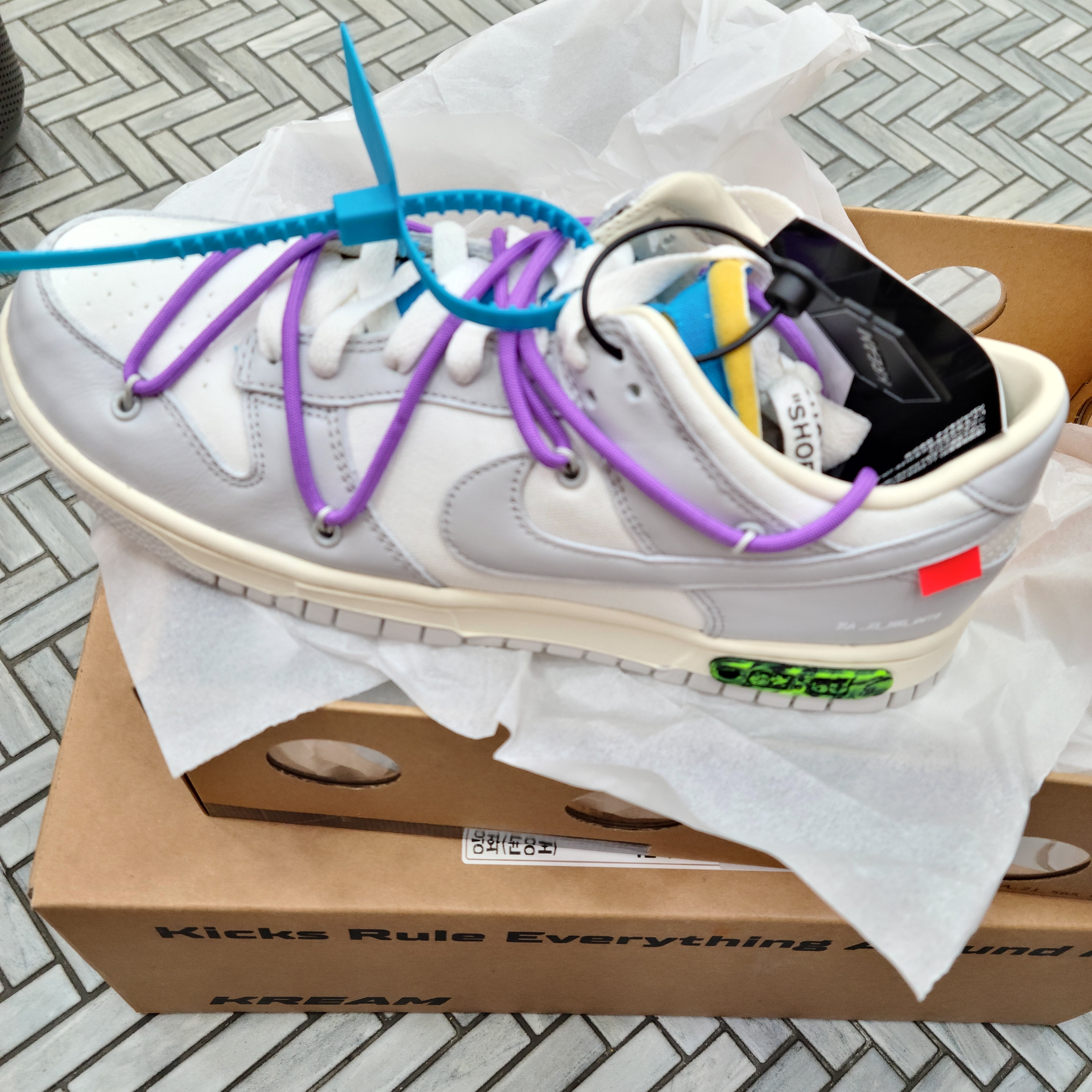 Nike x Off-White Dunk Low The 50 - Lot 47 착용 스타일