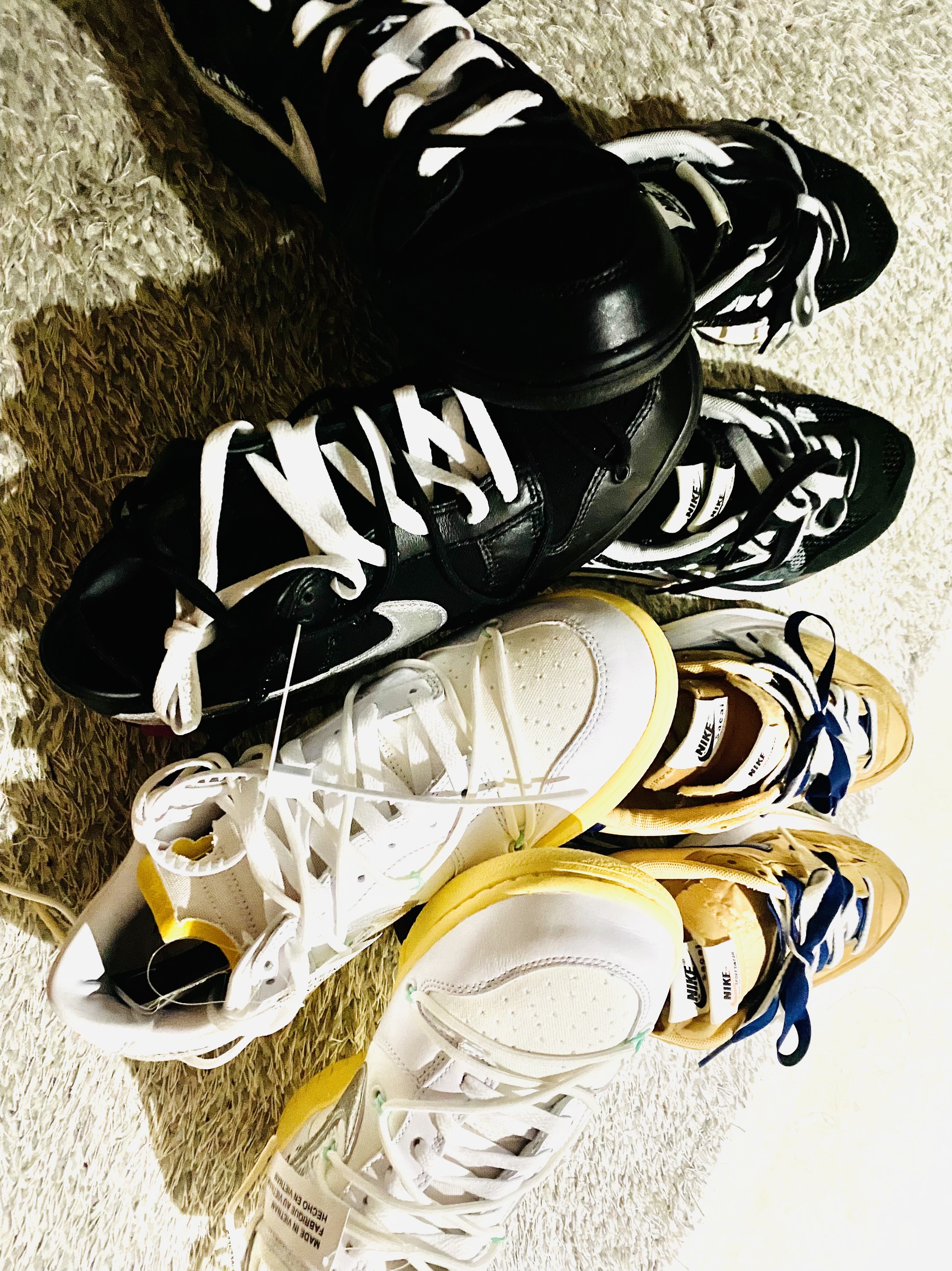 Nike x Sacai VaporWaffle Black White 착용 스타일