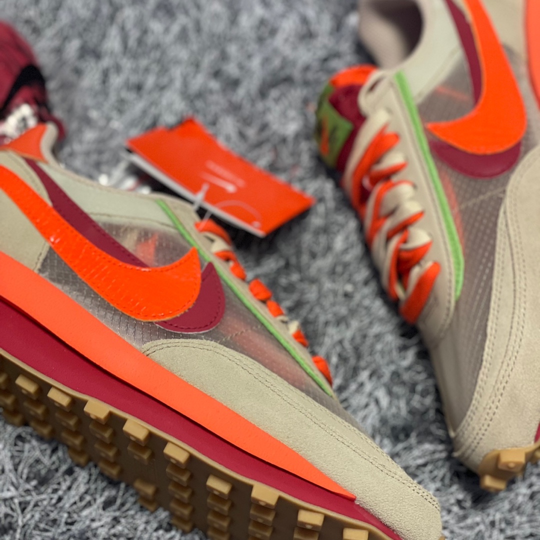 Nike x Sacai x Clot LDWaffle Orange Blaze 착용 스타일 - 1
