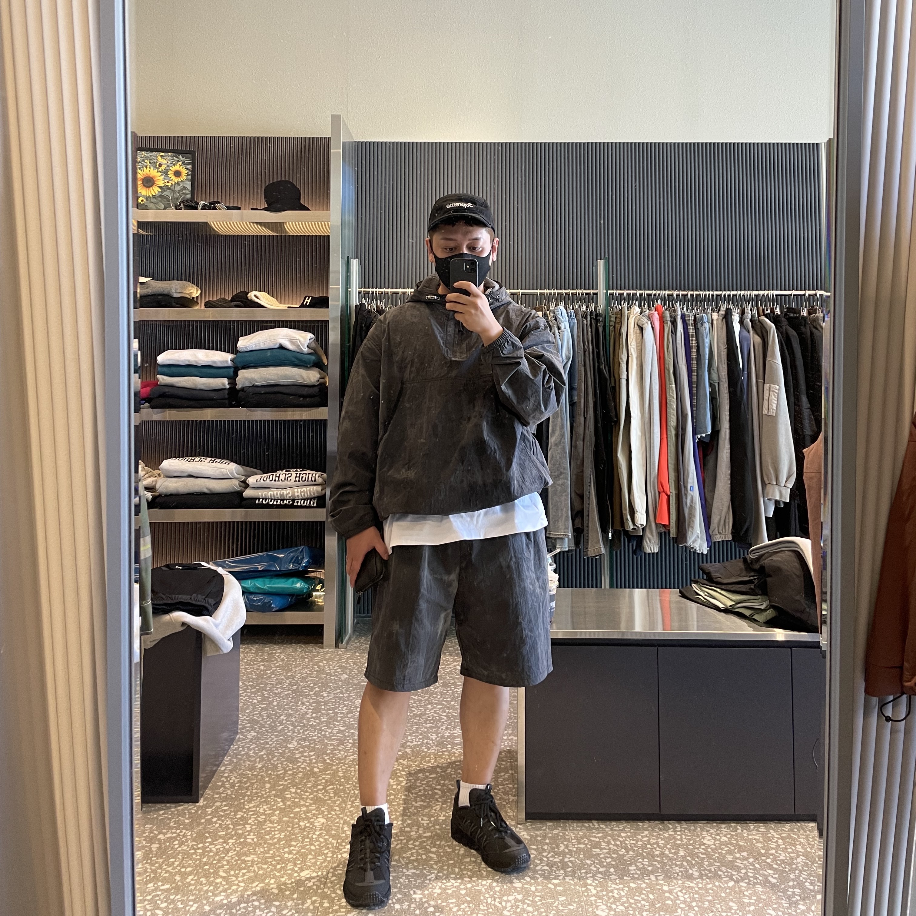 Supreme Washed Chino Twill Camp Cap Black, Nike x Supreme Air Humara 17 Black 착용 스타일