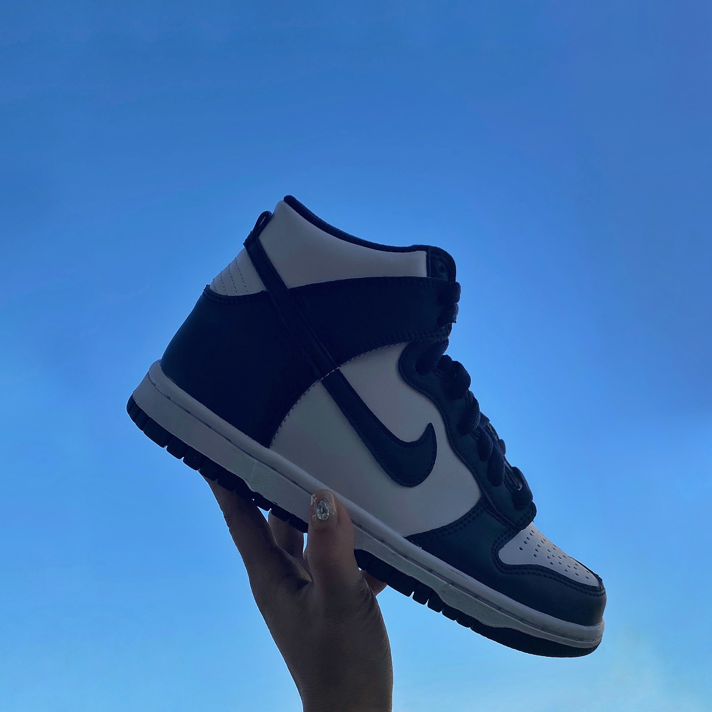 (GS) Nike Dunk High Championship Navy 착용 스타일 - 2