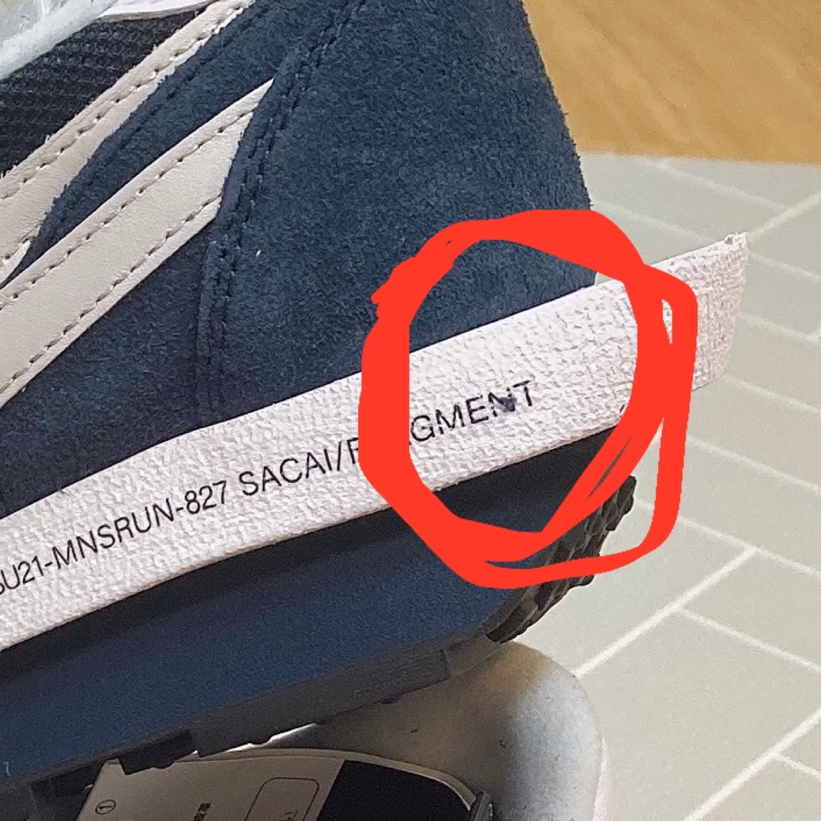 Nike x Sacai x Fragment LDWaffle Blackened Blue 착용 스타일 - 3