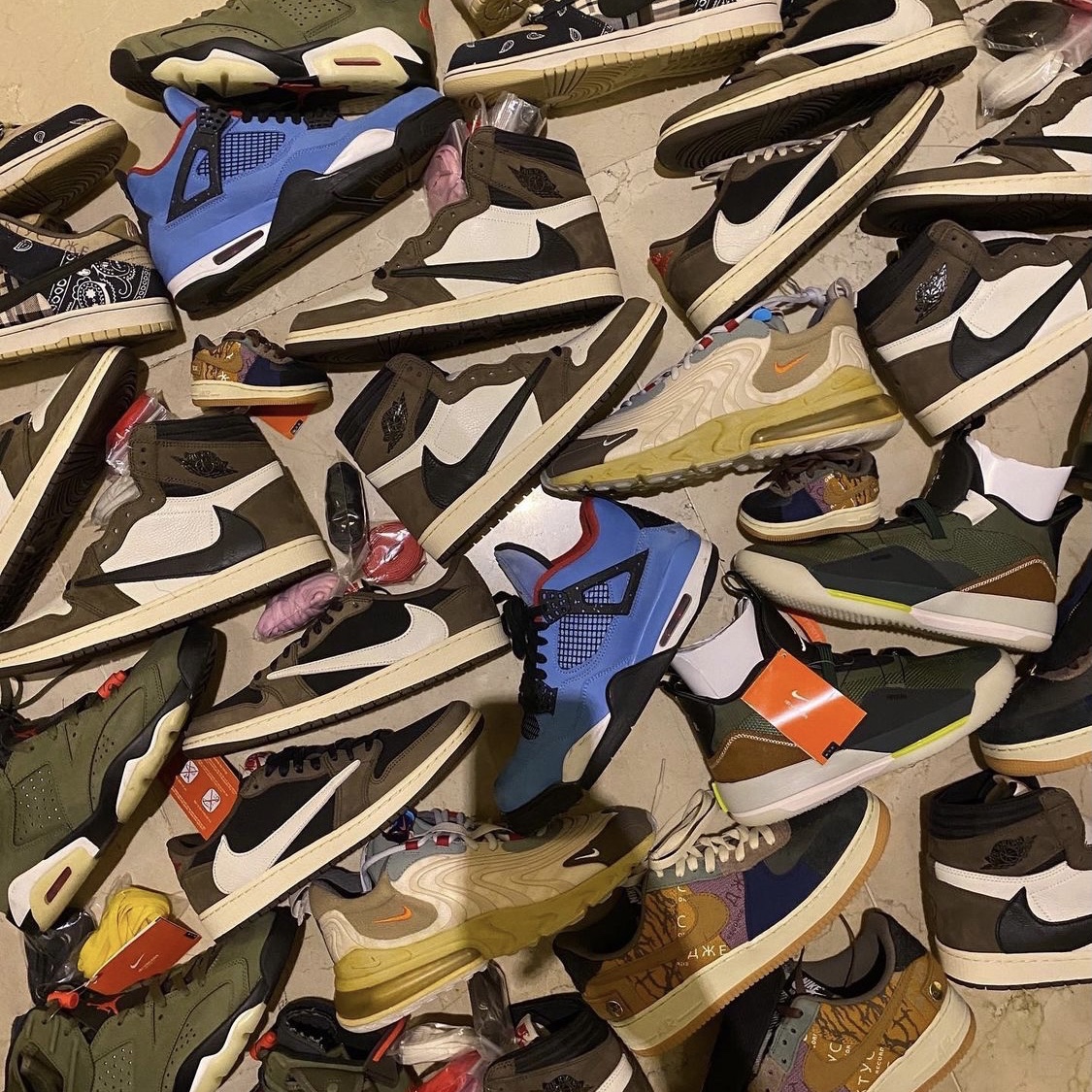Jordan 1 x Travis Scott Retro High OG SP Mocha, Jordan 1 x Travis Scott Retro Low OG SP Mocha 착용 스타일