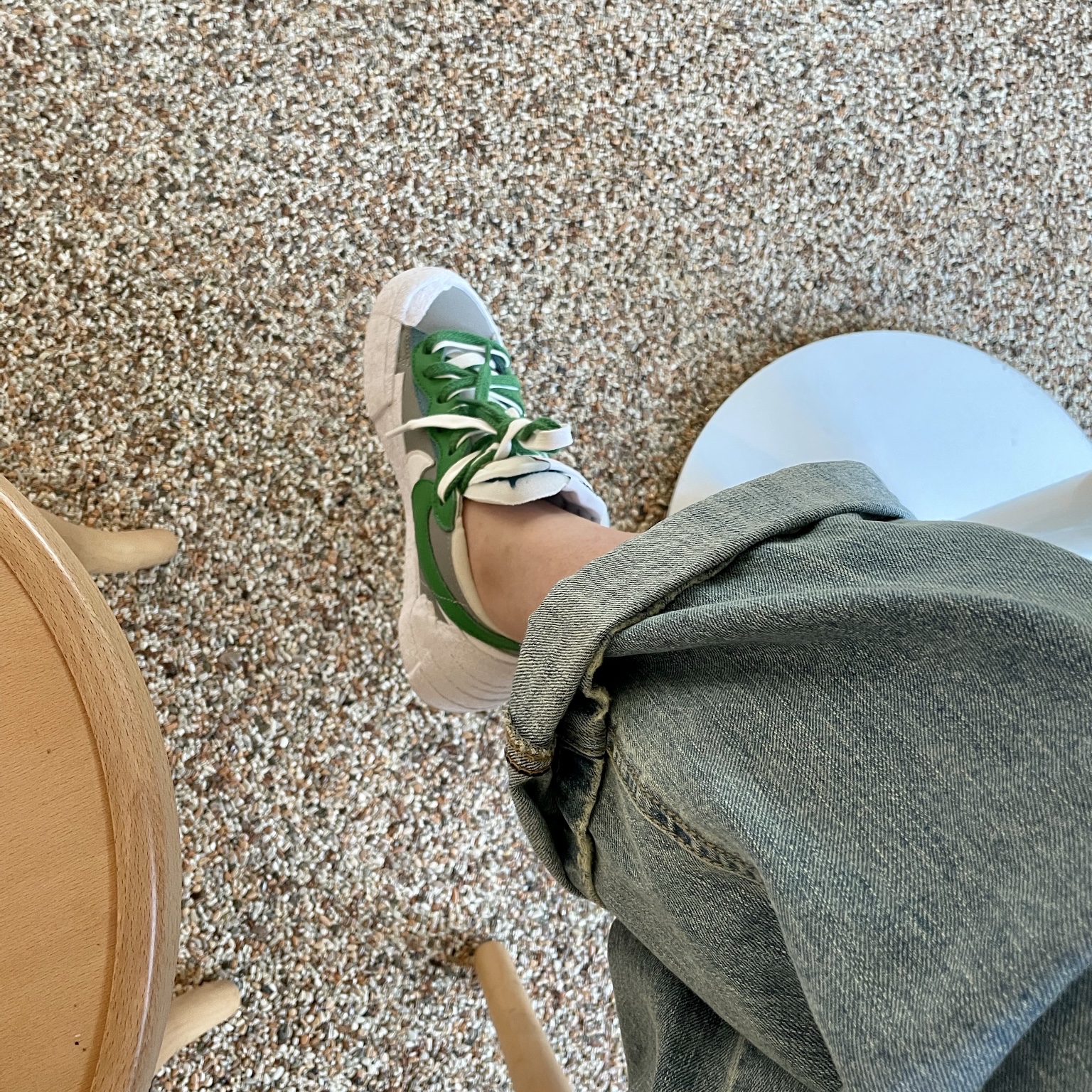 Nike x Sacai Blazer Low Classic Green 착용 스타일