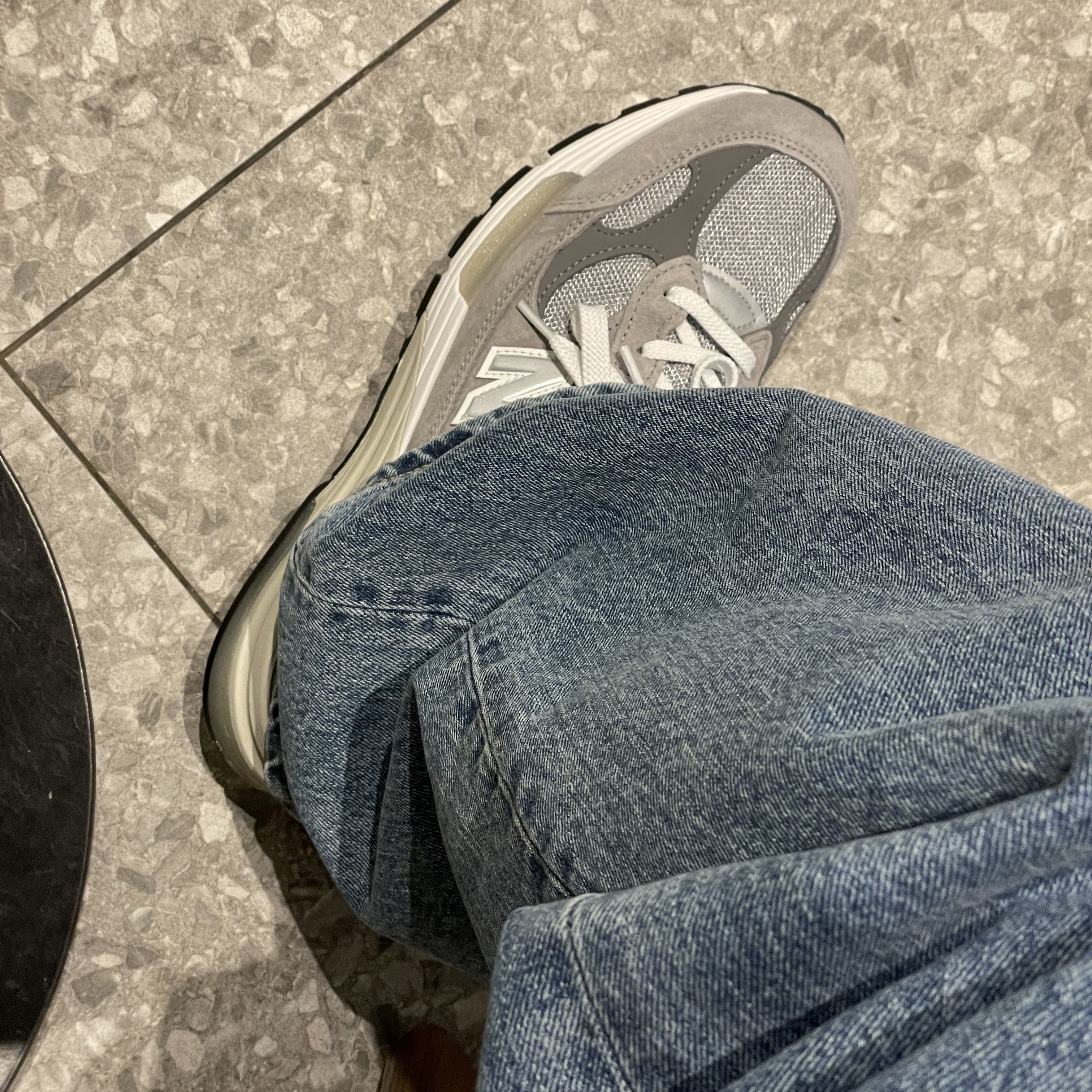 New Balance 992 Made in USA Grey - D Standard 착용 스타일 - 2