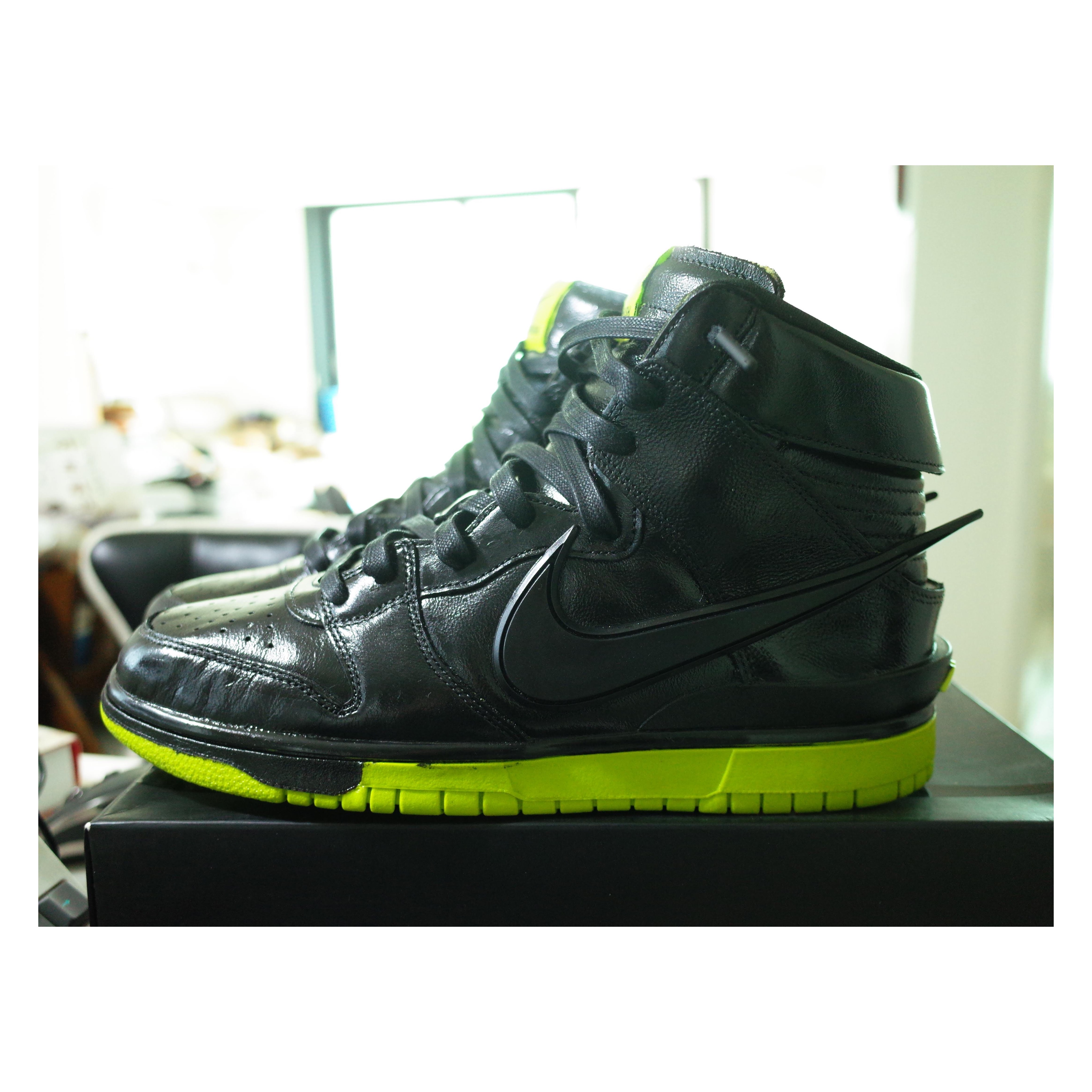 Nike x Ambush Dunk High Flash Lime 착용 스타일 - 2