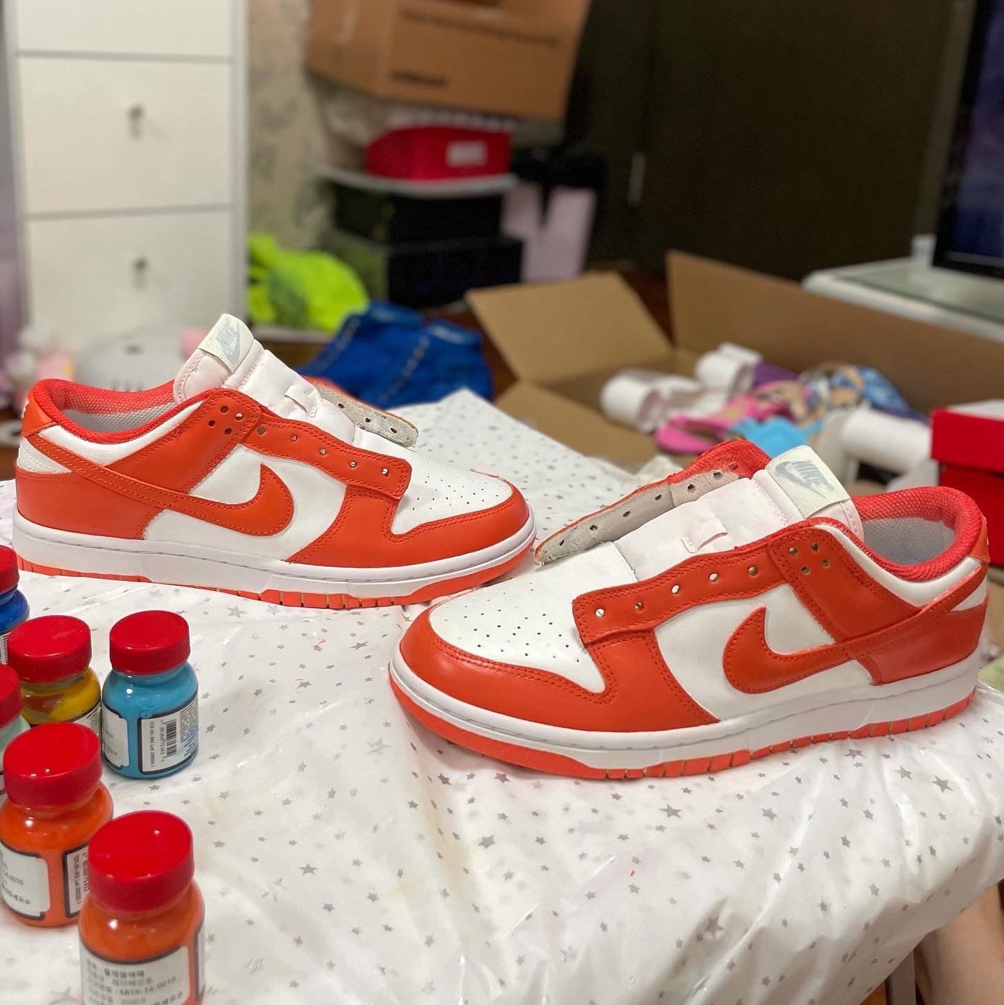 (W) Nike Dunk Low Light Soft Pink 착용 스타일 - 4