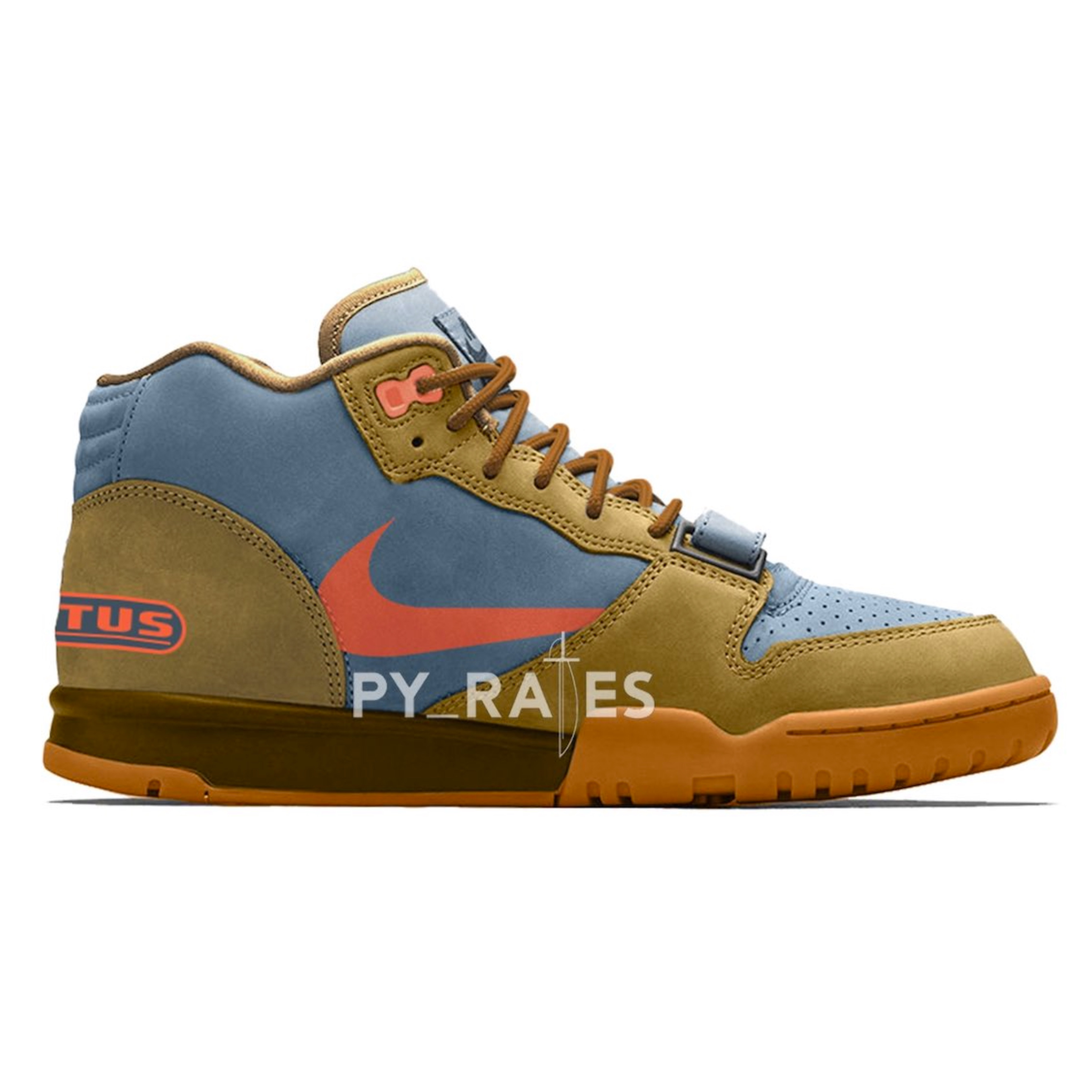 Jordan 6 x Travis Scott Retro SP British Khaki, Nike Air Trainer 3 PRM QS Pale Shale 착용 스타일 - 2