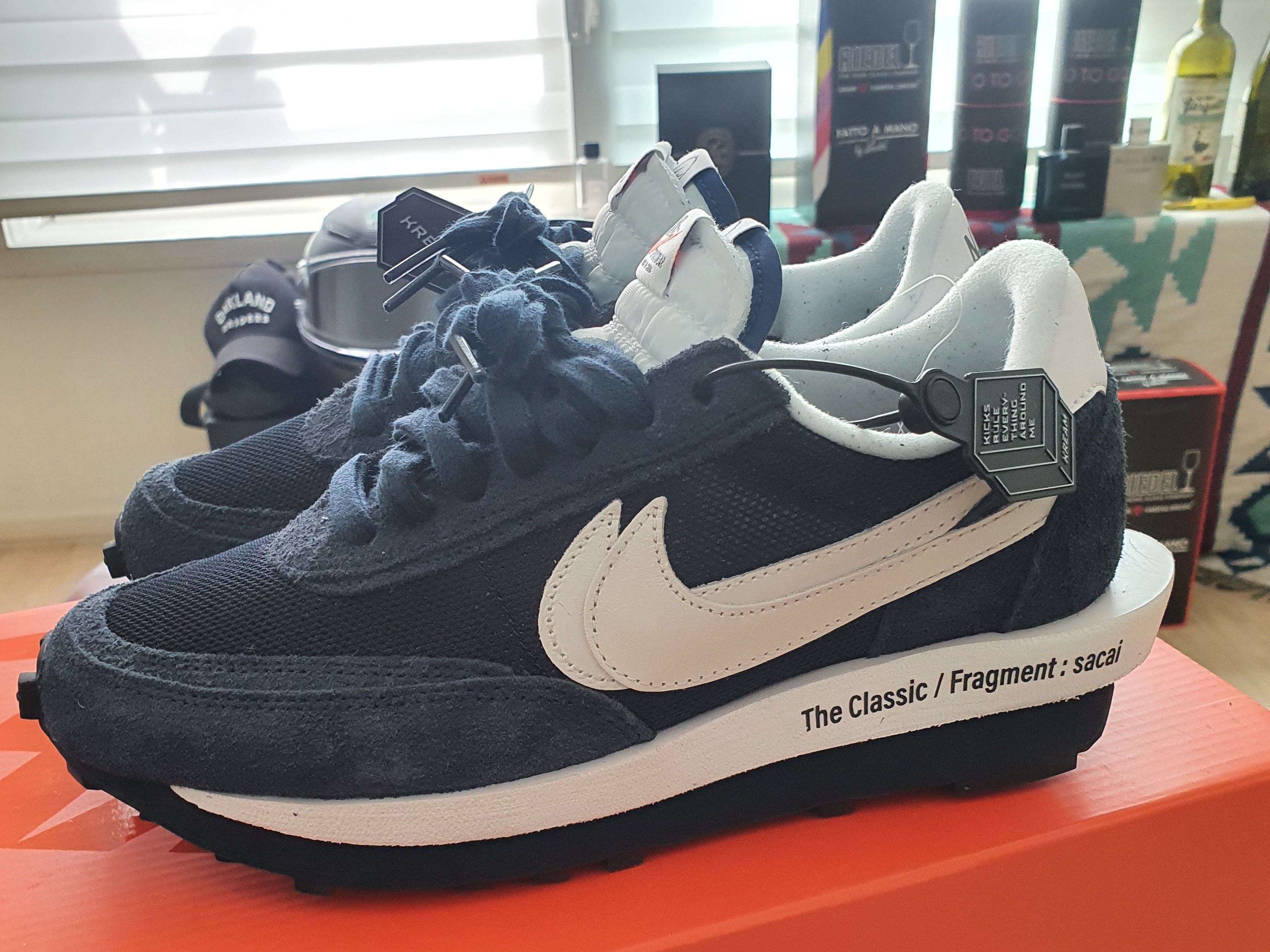 Nike x Sacai x Fragment LDWaffle Blackened Blue 착용 스타일