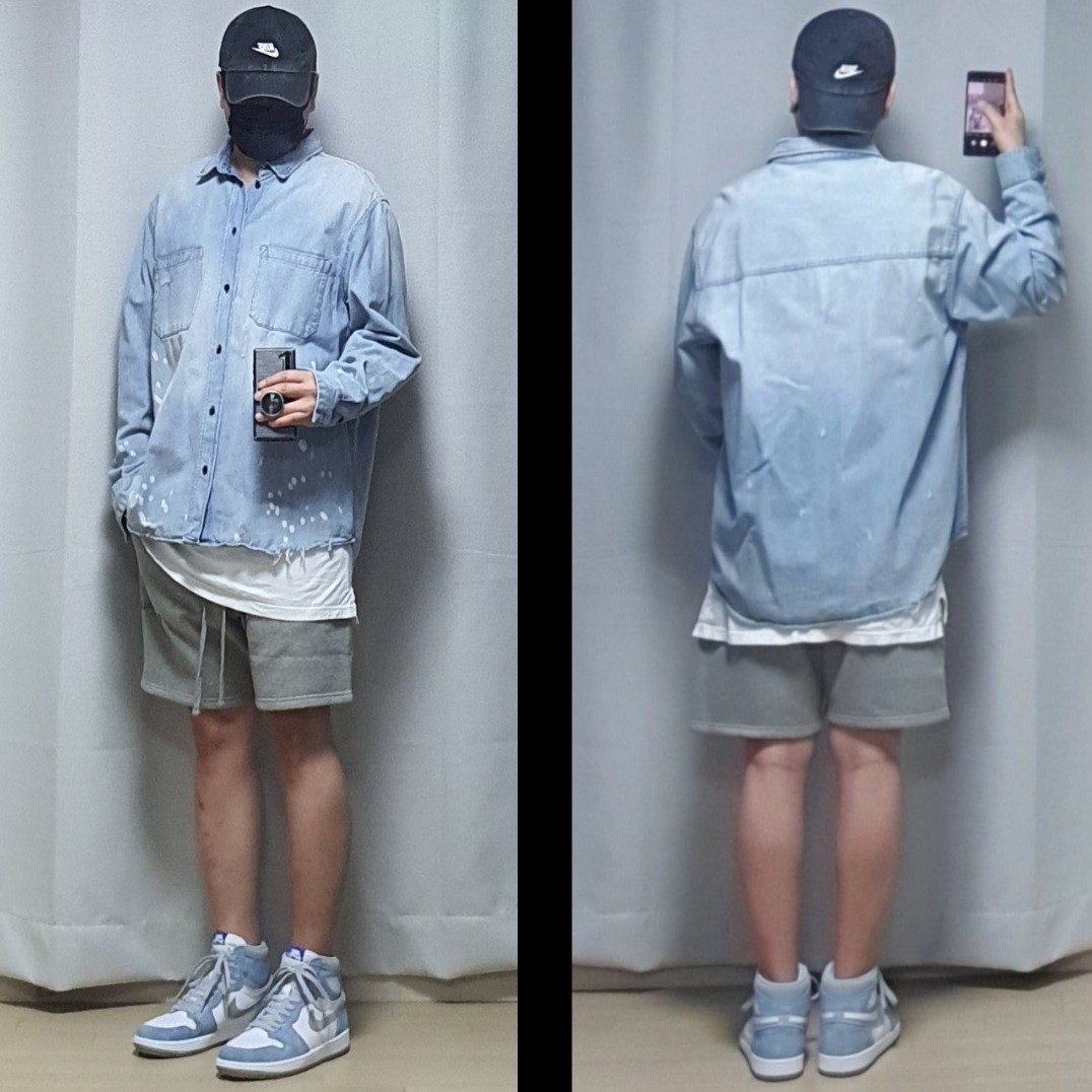 Essentials Sweatshorts Heather Oatmeal - 21SS, Essentials Fleece Shorts Heather Oatmeal - 20FW 착용 스타일 - 1