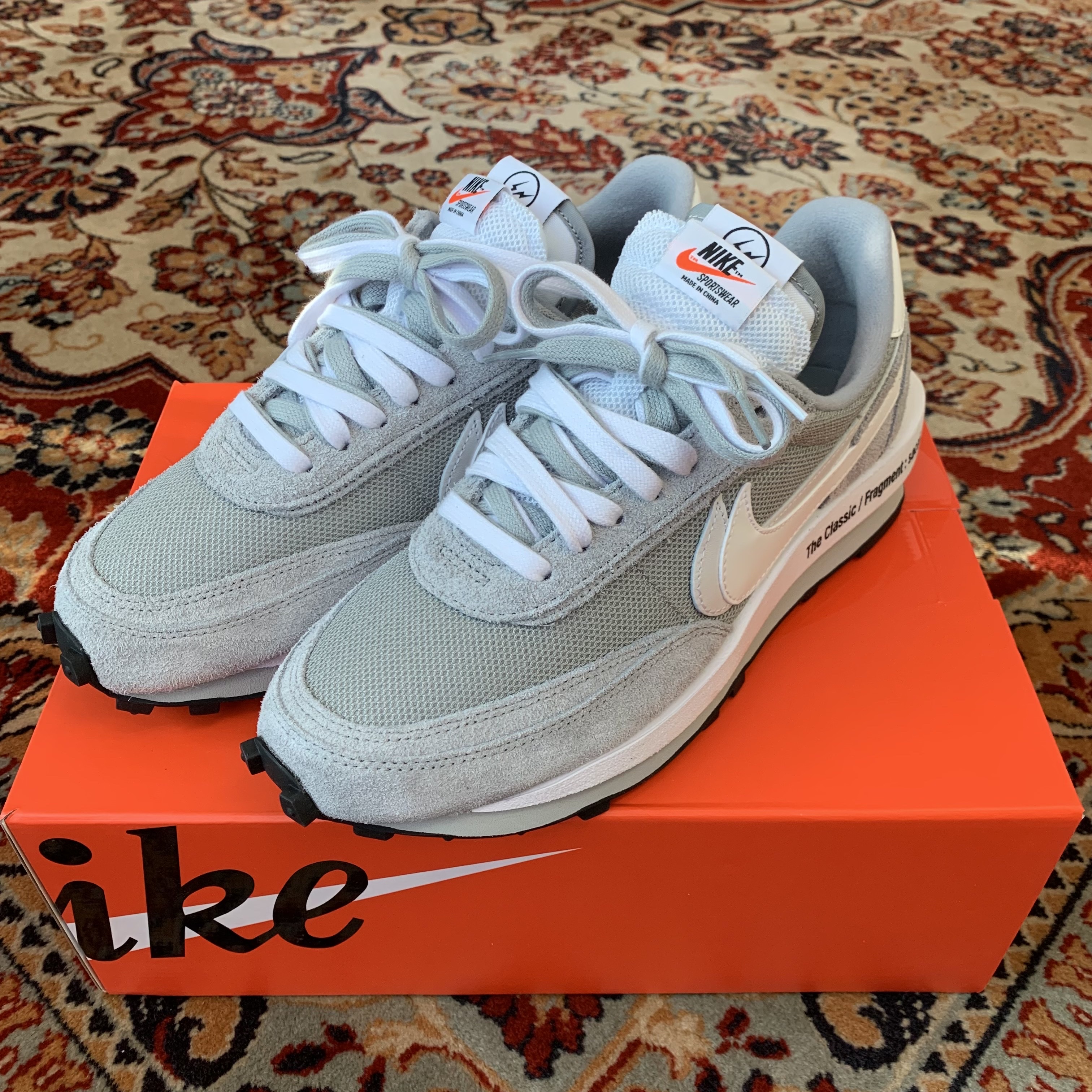 Nike x Sacai x Fragment LDWaffle Light Smoke Grey 착용 스타일