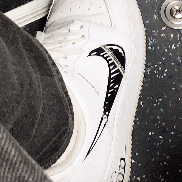 Nike Air Force 1 Low Sketch White Black 착용 스타일