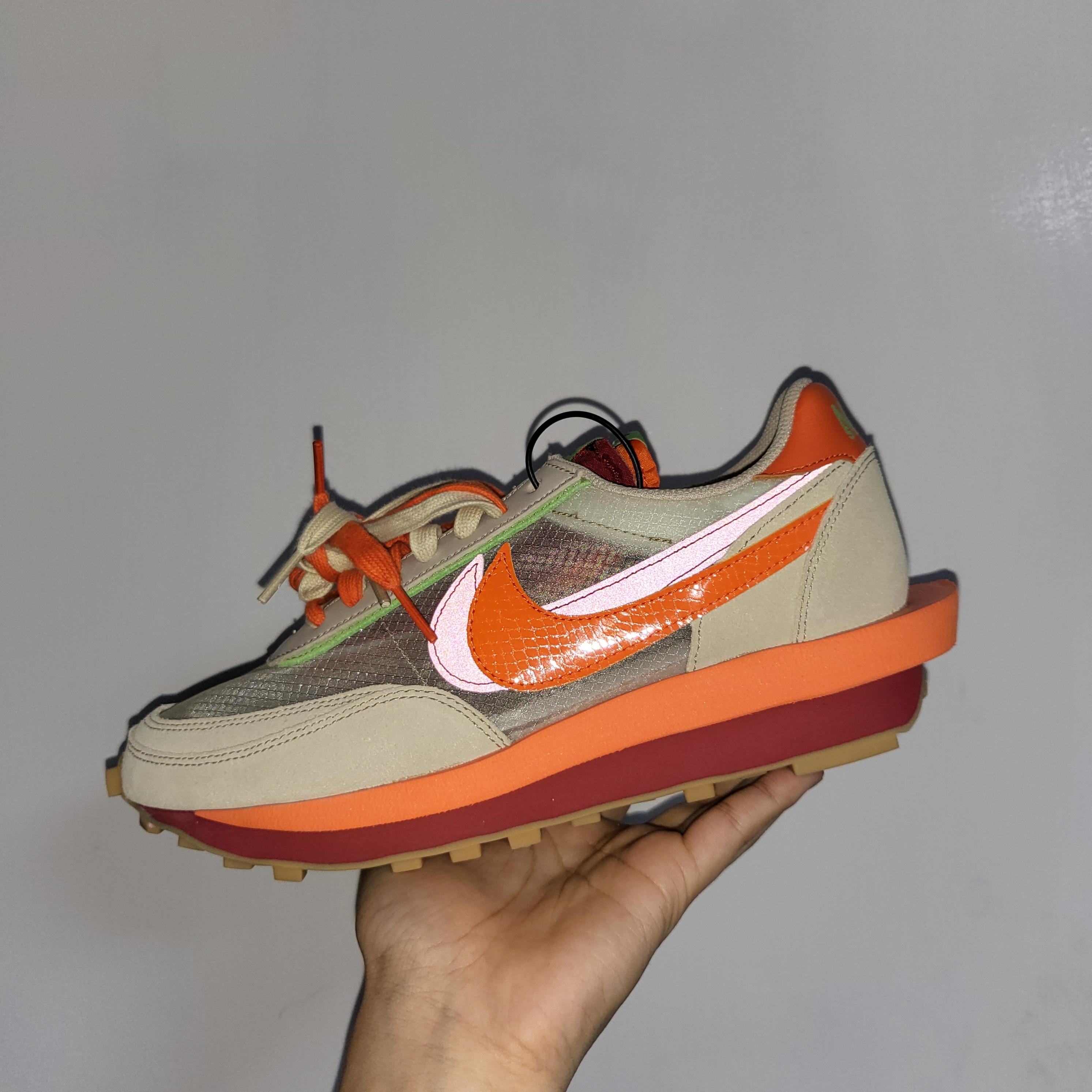 Nike x Sacai x Clot LDWaffle Orange Blaze 착용 스타일