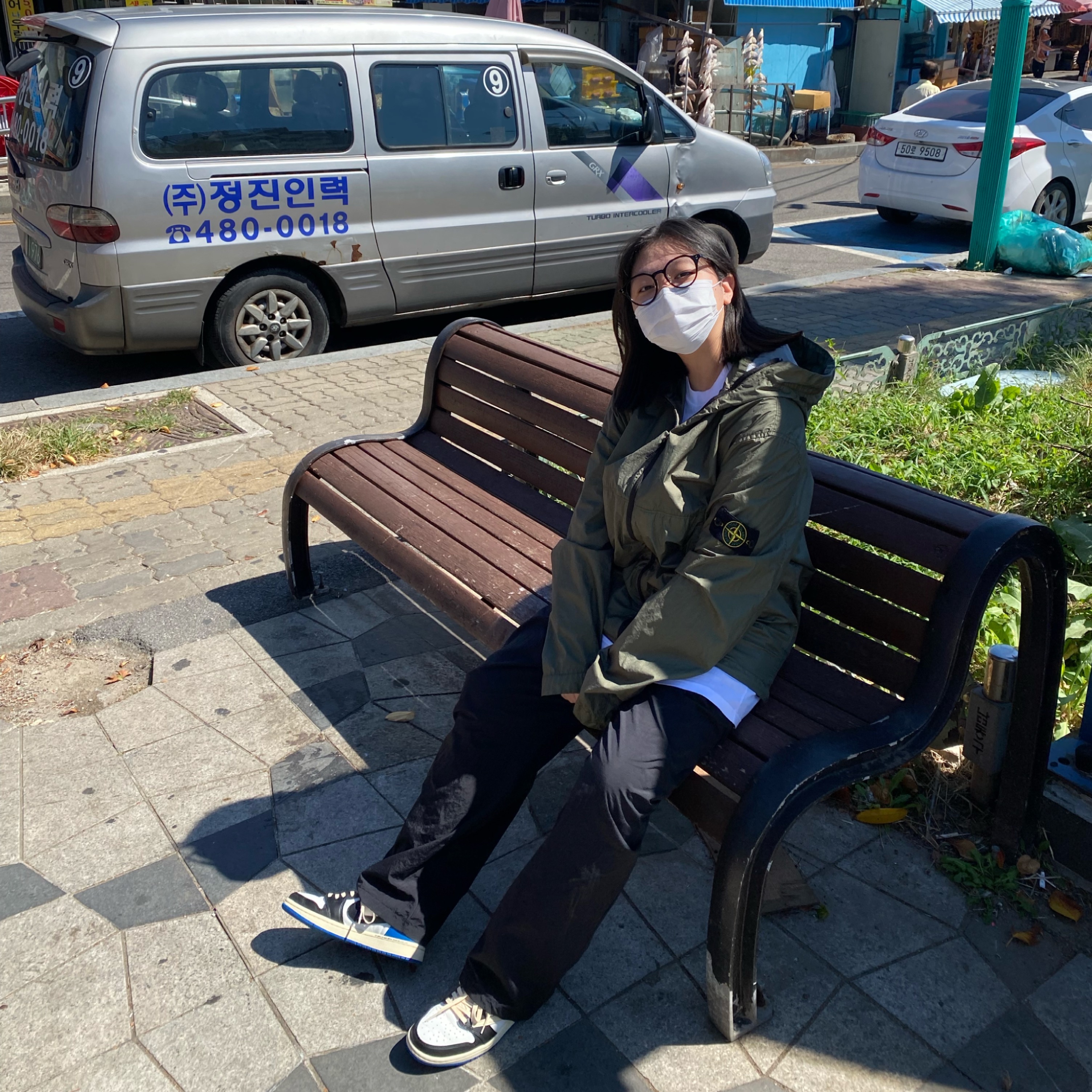 Jordan 1 x Travis Scott x Fragment Retro Low OG SP Military Blue 착용 스타일