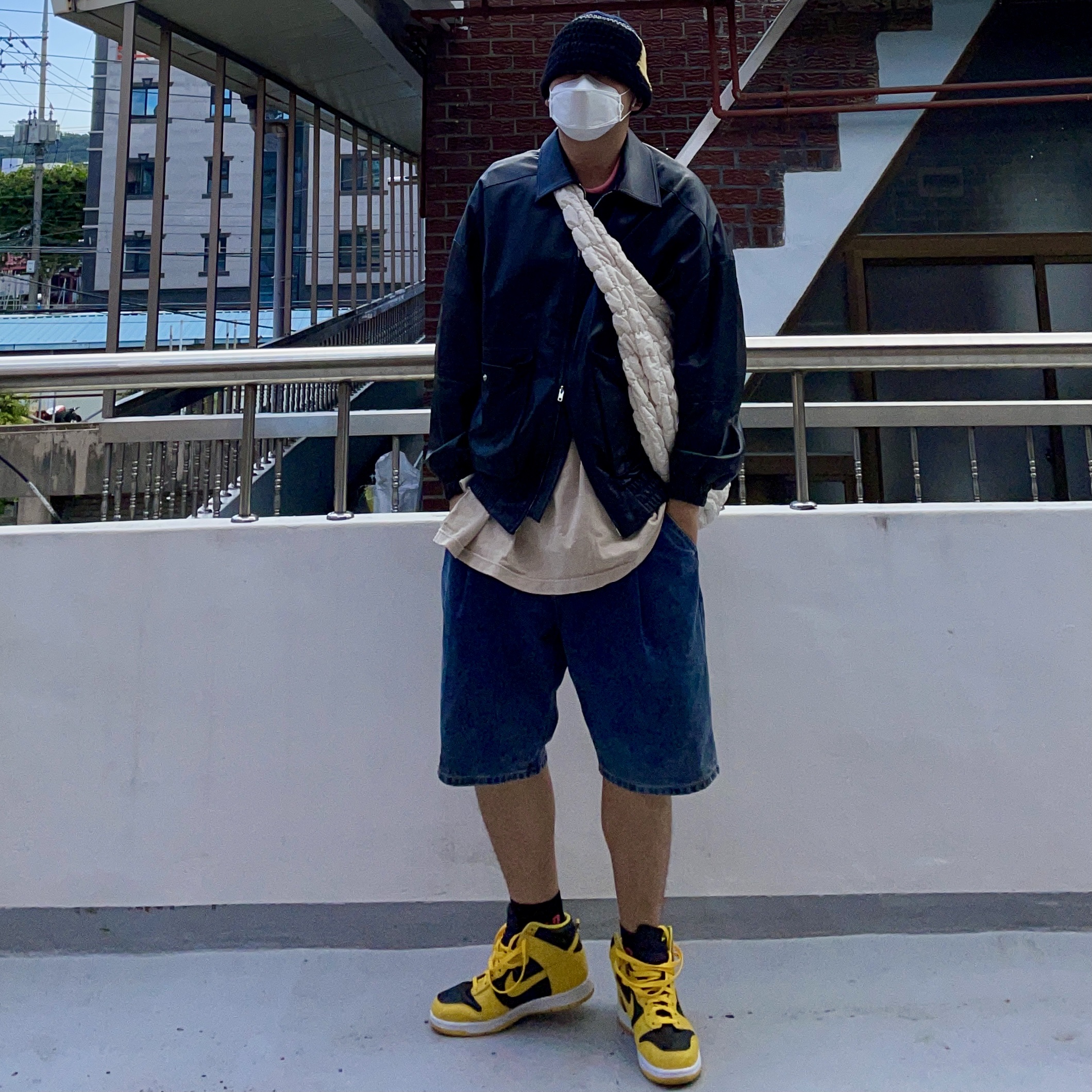 Nike Dunk High SP Varsity Maize 착용 스타일