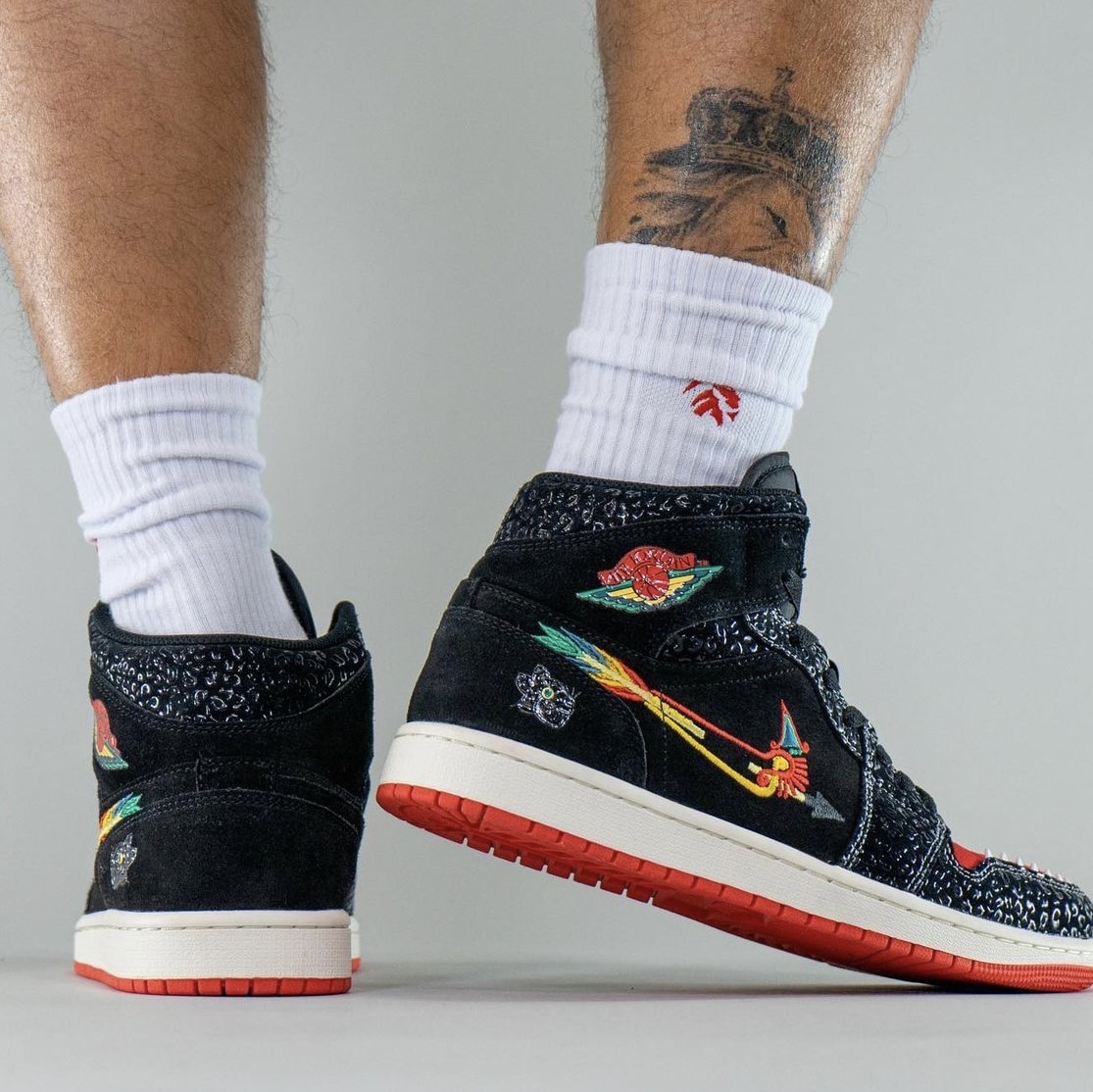 Jordan 1 Mid SE Siempre Familia, (GS) Jordan 1 Mid SE Siempre Familia 착용 스타일 - 4