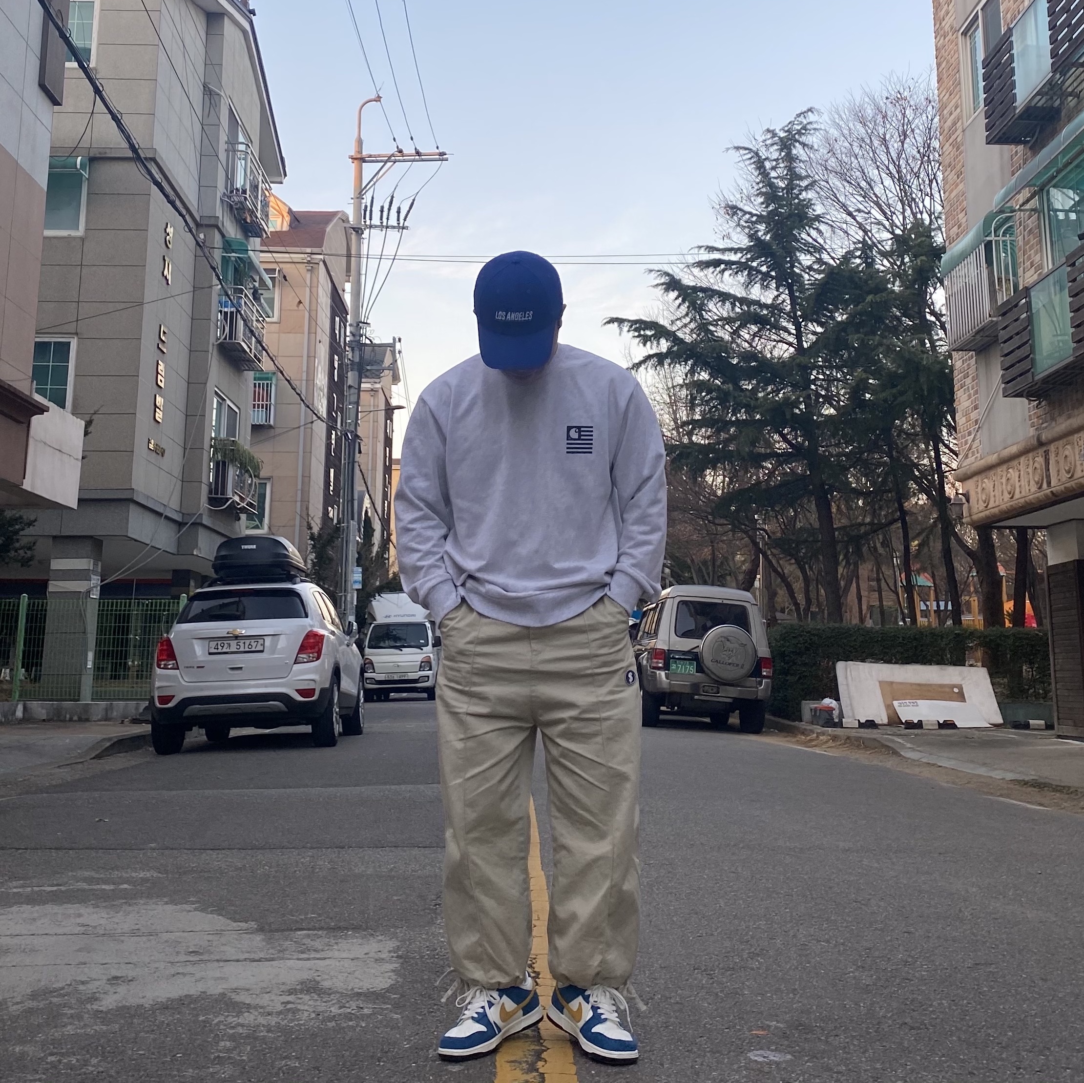 Nike x Kasina Dunk Low 80's Bus 착용 스타일