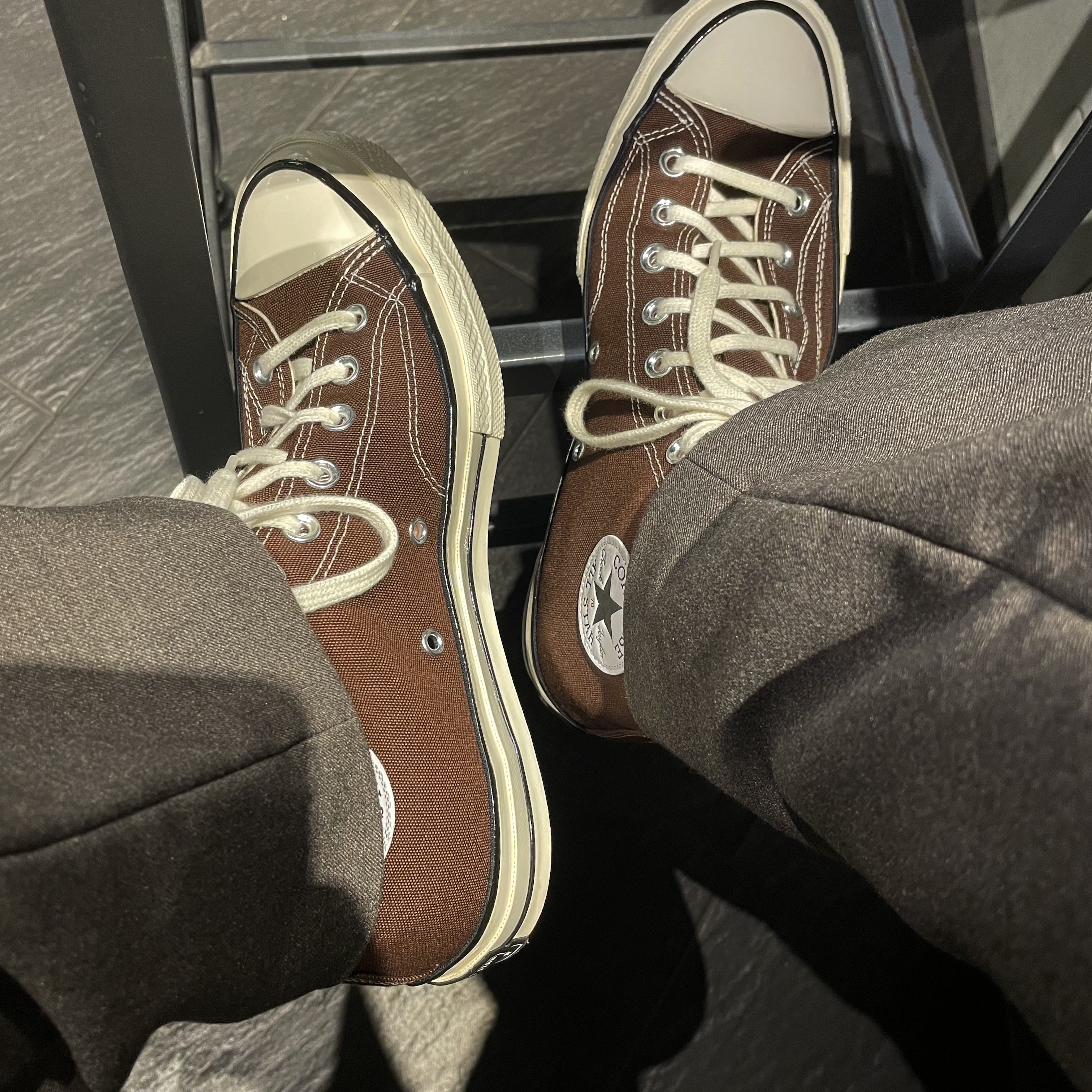 Converse Chuck 70 High Dark Root 착용 스타일