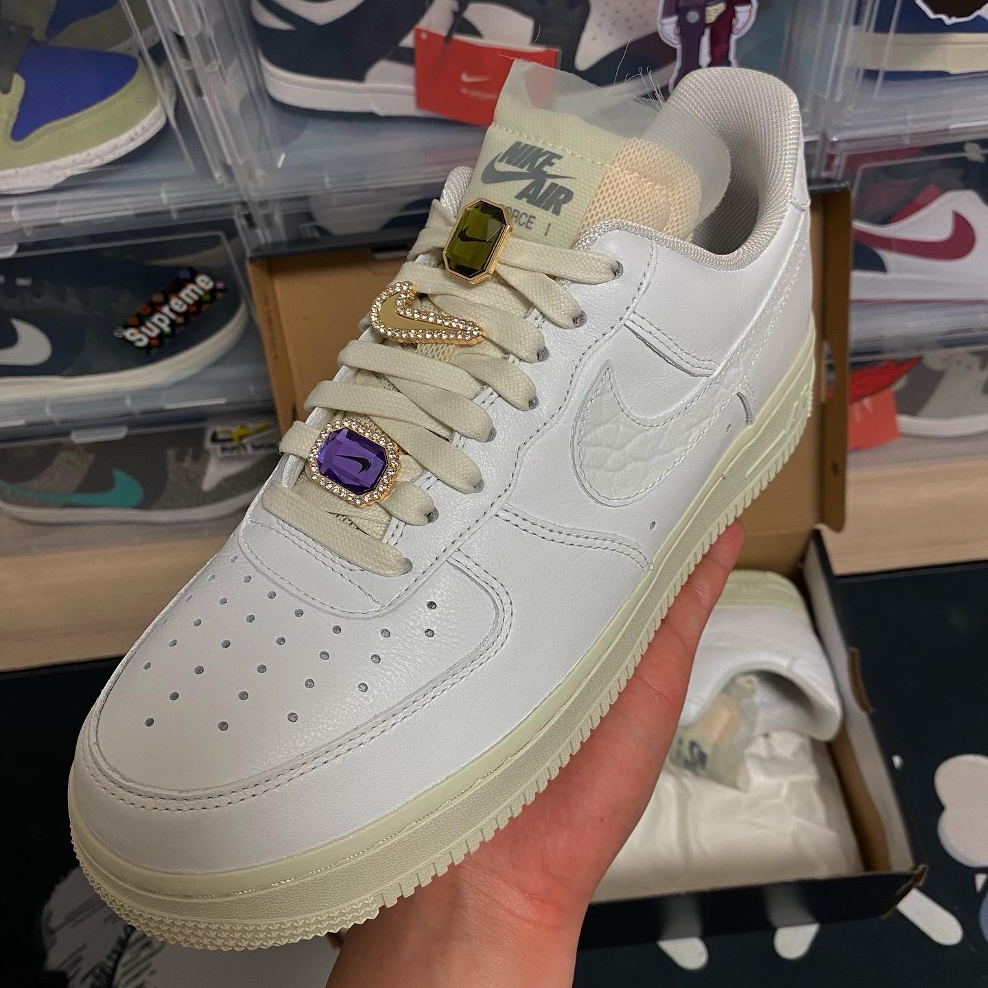 (W) Nike Air Force 1 Low Bling, (W) Nike Air Force 1 Low Premium Bling 착용 스타일