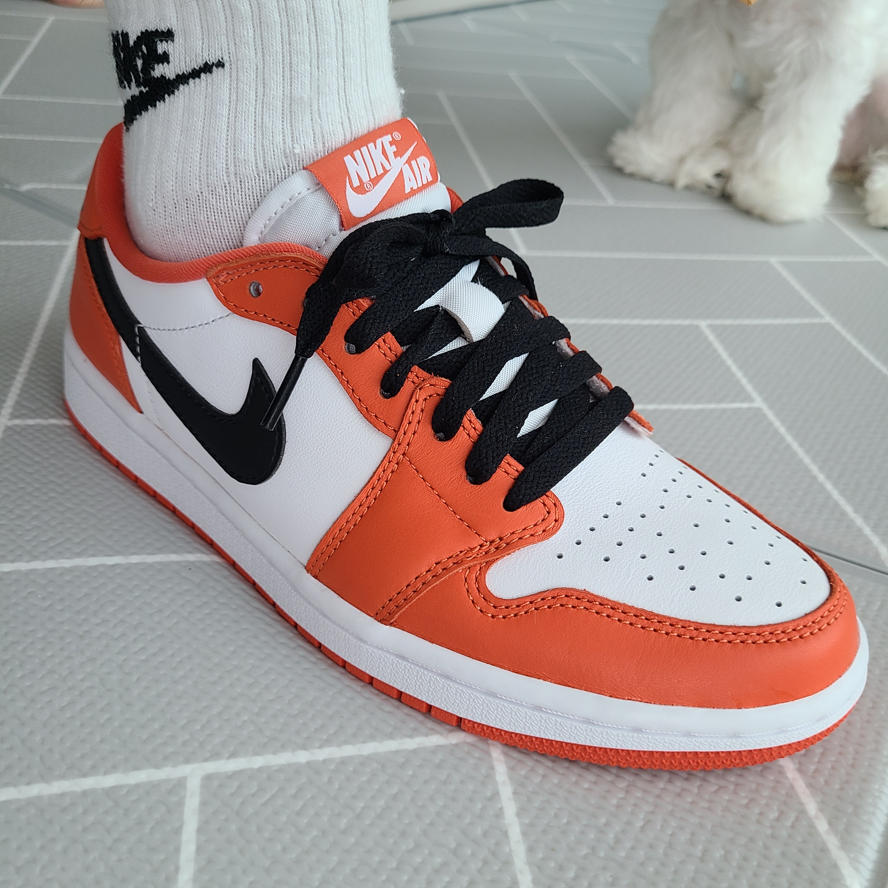 (W) Jordan 1 Low OG Starfish 착용 스타일 - 1