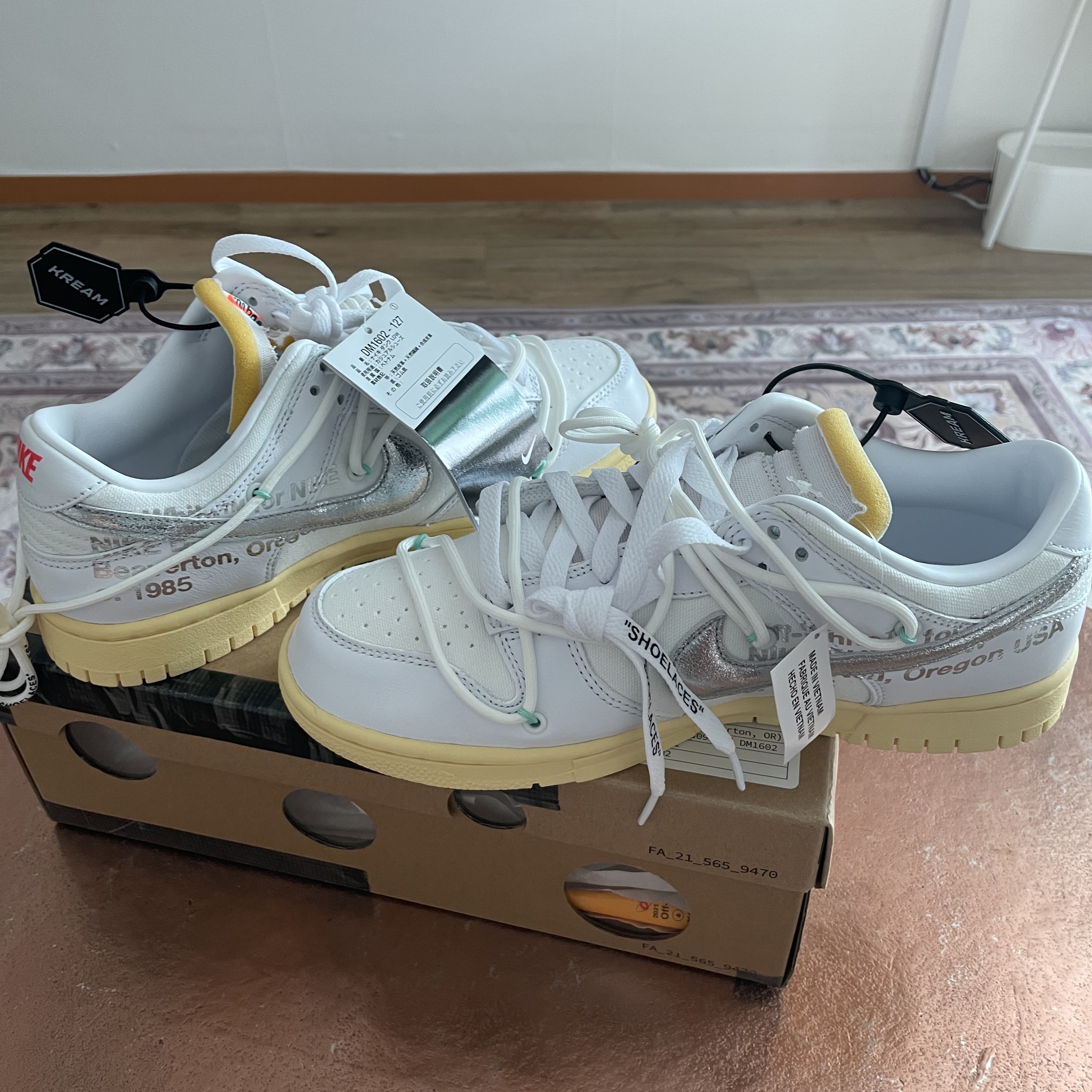 Nike x Off-White Dunk Low The 50 - Lot 1 착용 스타일 - 1