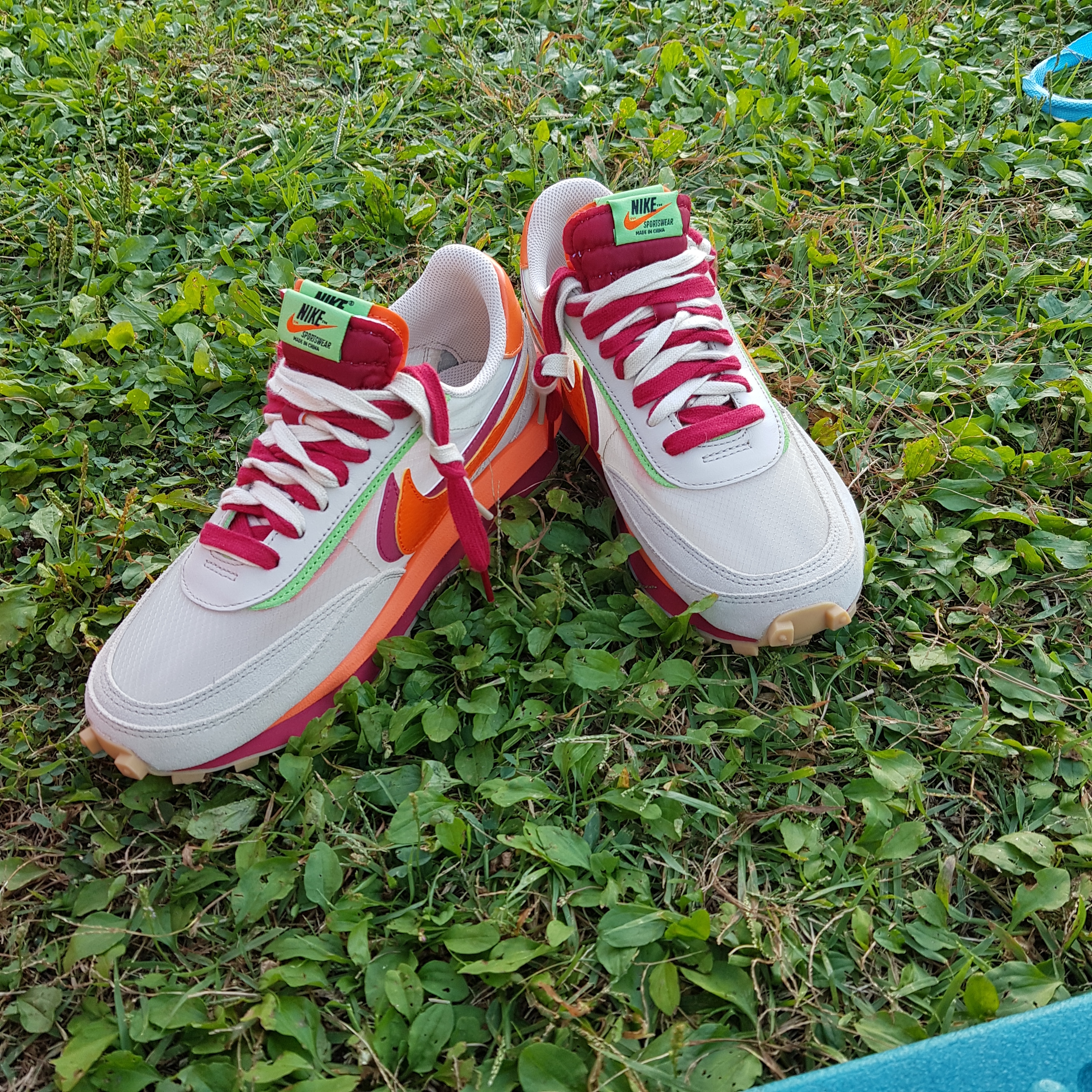 Nike x Sacai x Clot LDWaffle Orange Blaze 착용 스타일