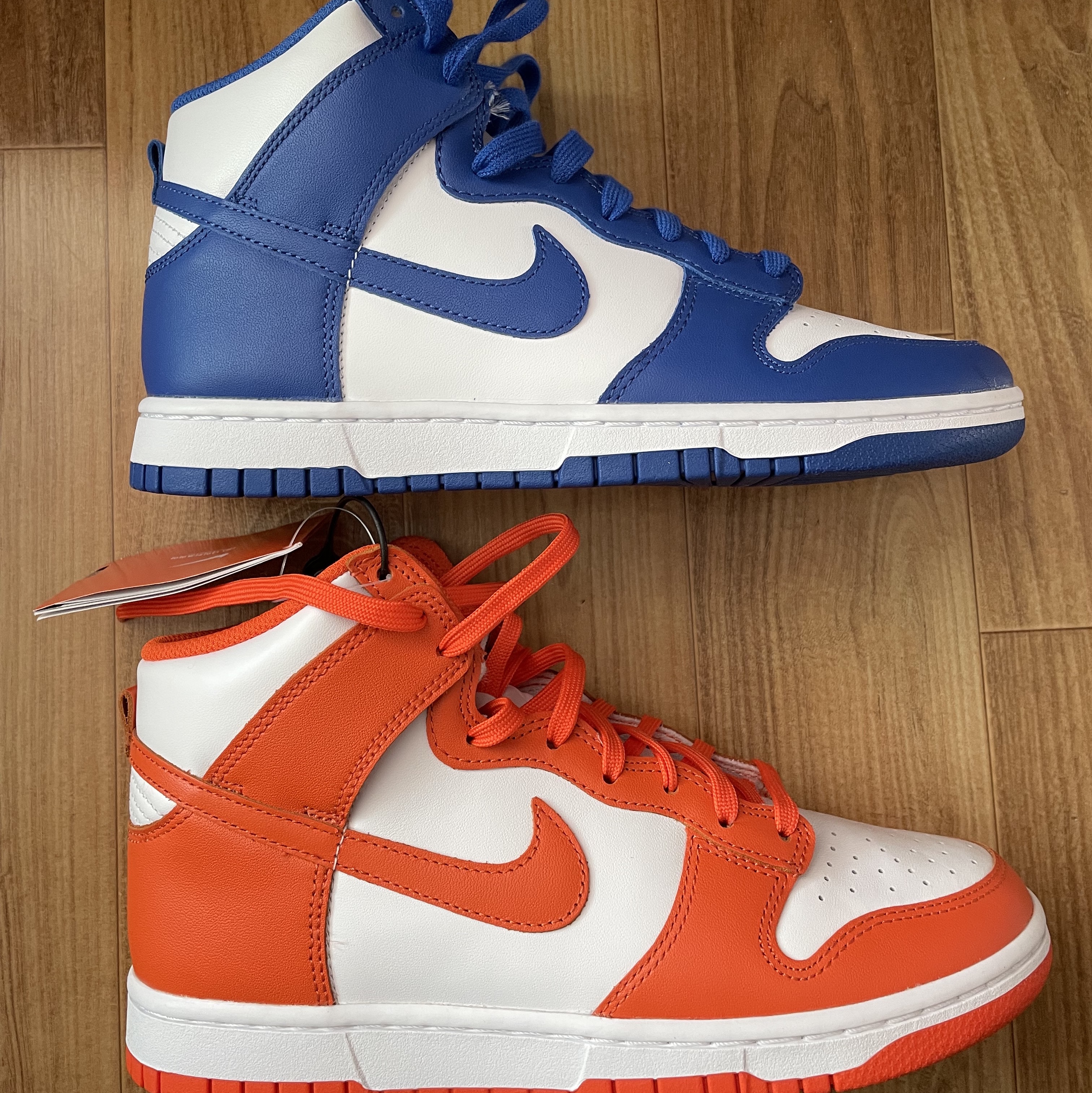 Nike Dunk High Retro Orange Blaze, Nike Dunk High Retro Game Royal 착용 스타일 - 3