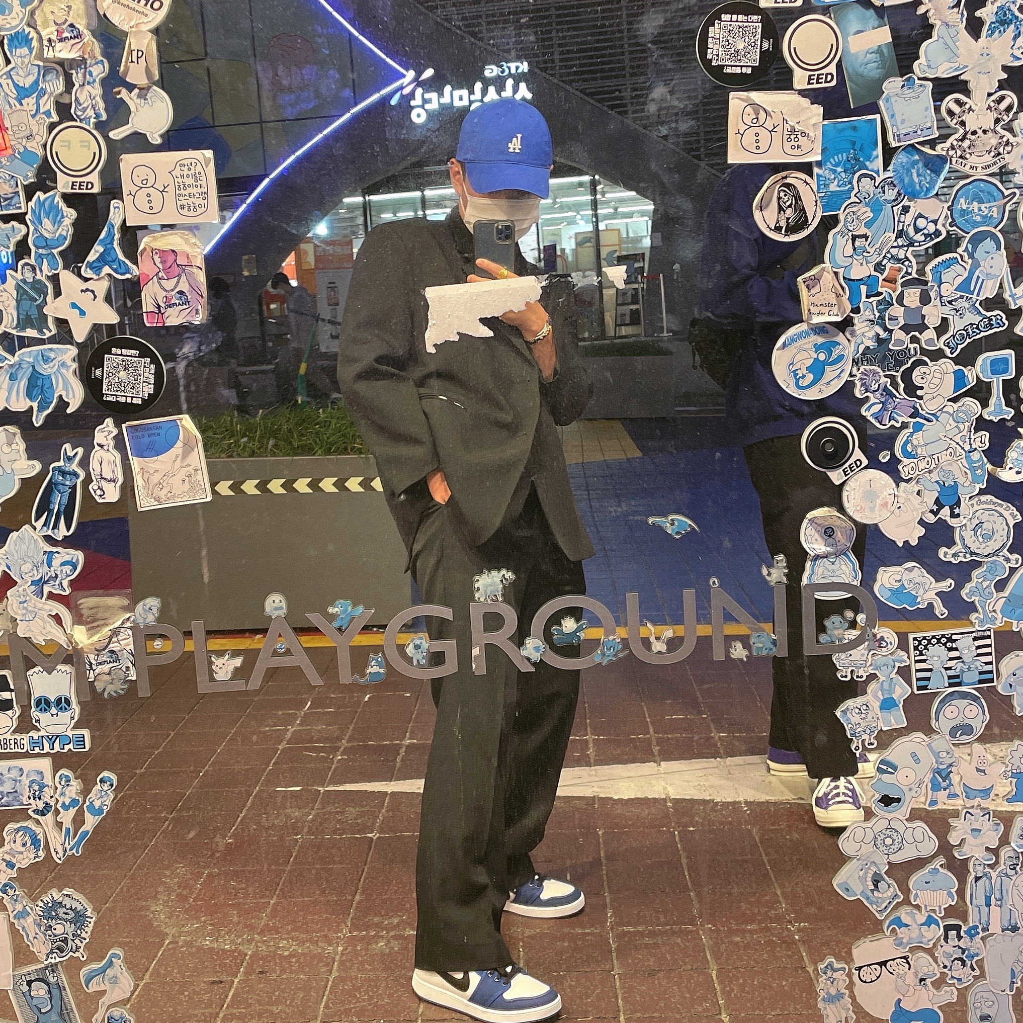 Jordan 1 KO Storm Blue 착용 스타일