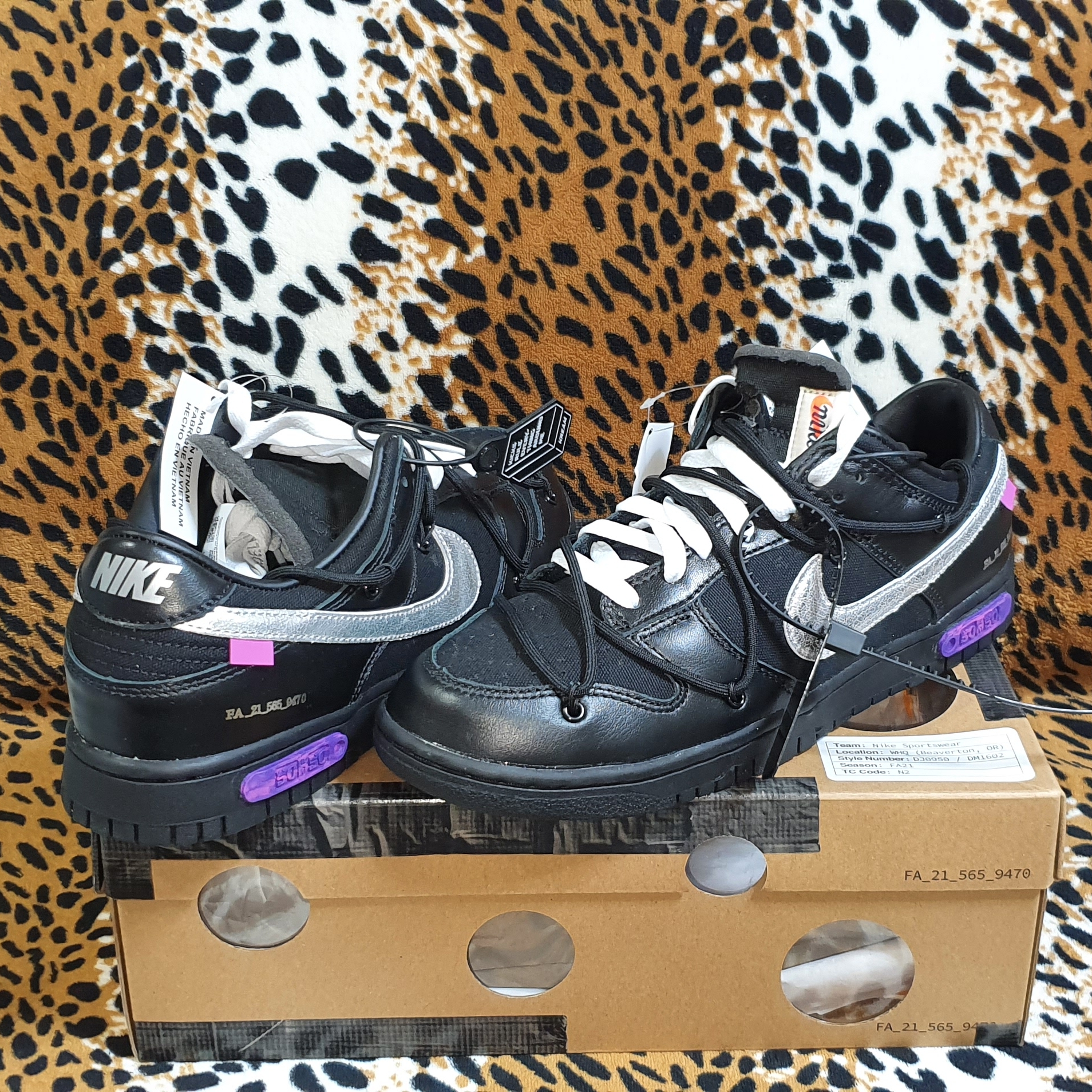 Nike x Off-White Dunk Low The 50 - Lot 50 착용 스타일 - 1