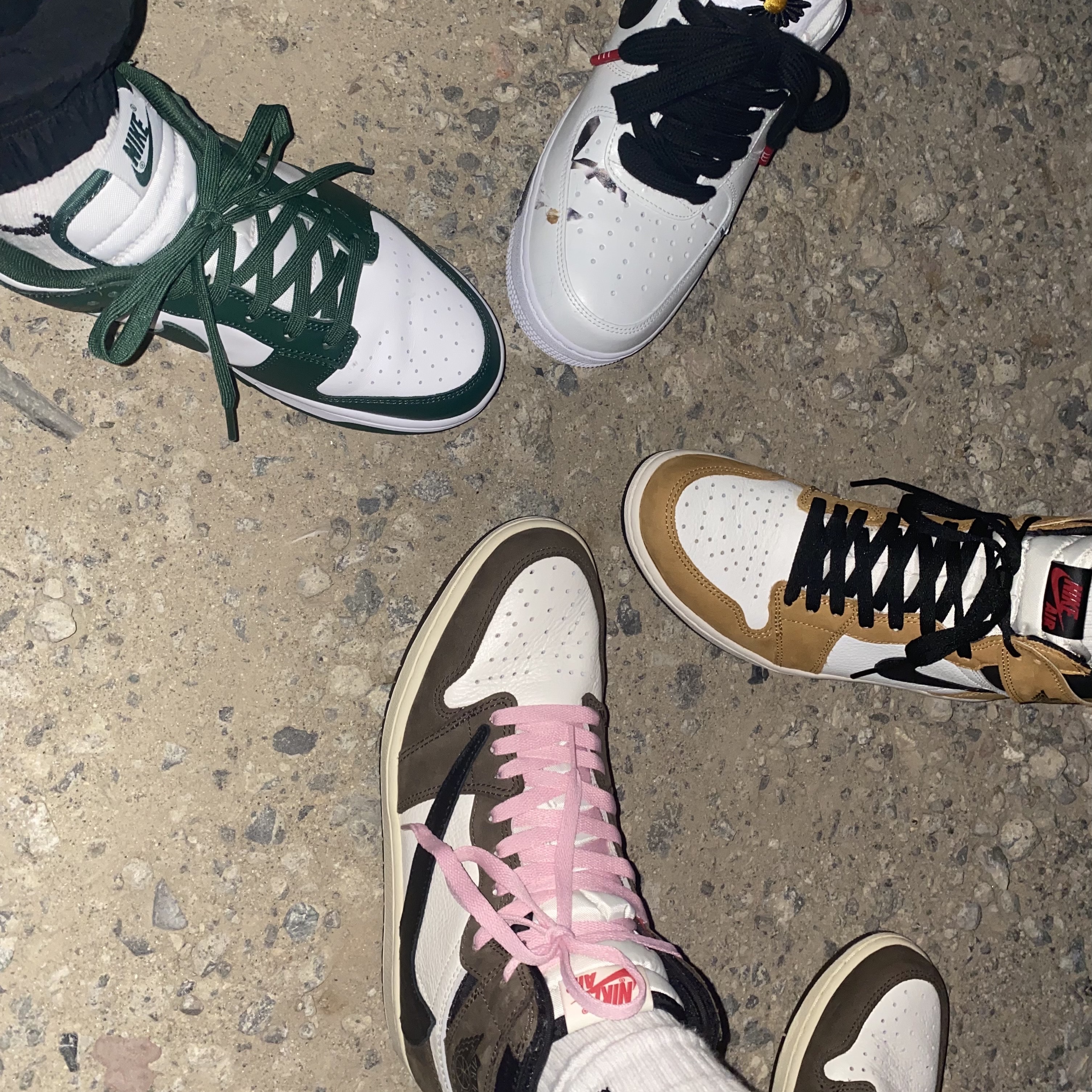 Jordan 1 x Travis Scott Retro High OG SP Mocha, Jordan 1 Retro High Rookie of the Year 착용 스타일