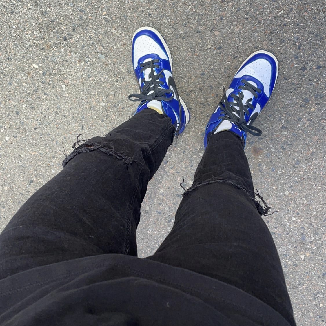 Nike x Ambush Dunk High Deep Royal Blue 착용 스타일