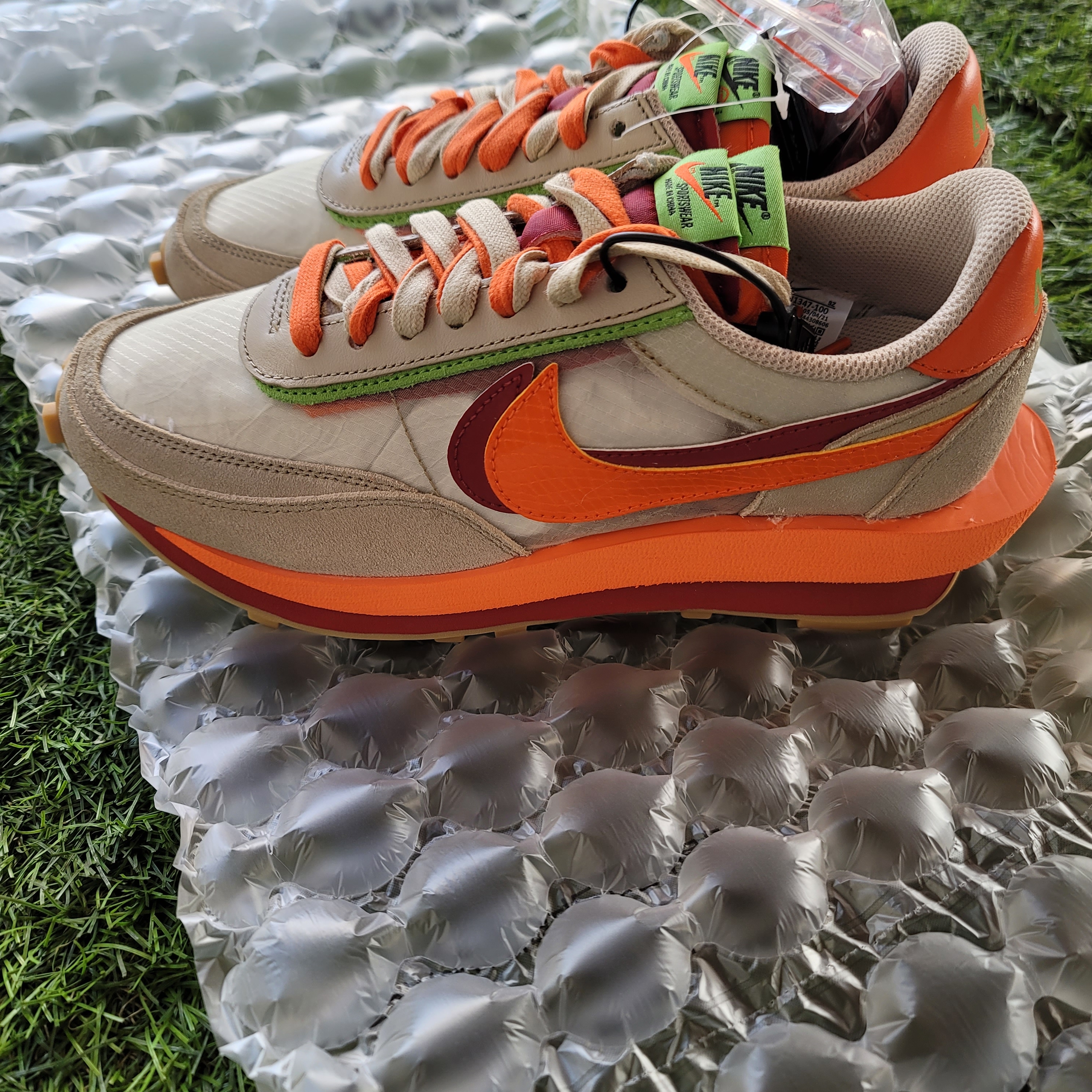 Nike x Sacai x Clot LDWaffle Orange Blaze 착용 스타일