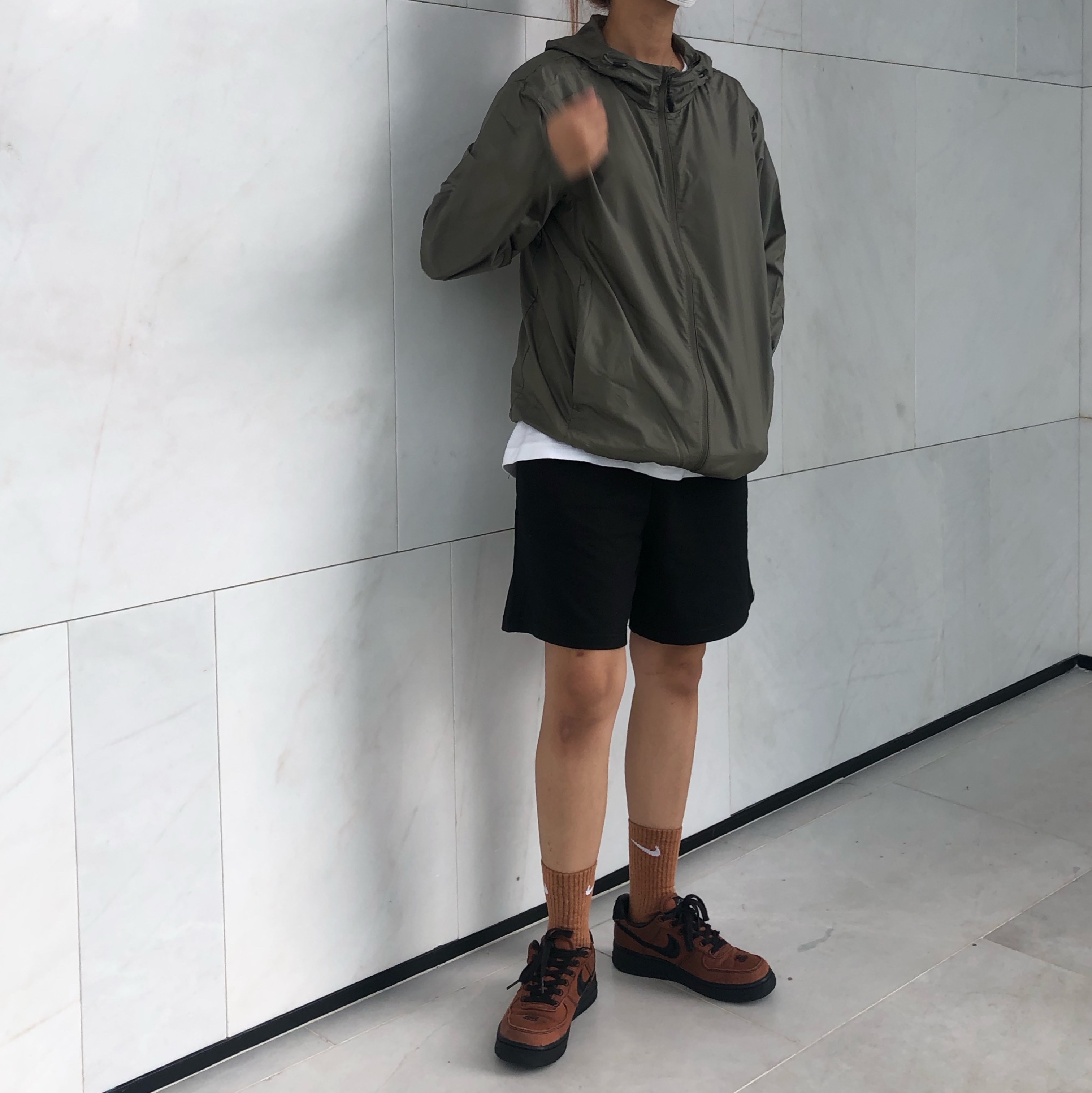 Nike x Stussy Air Force 1 Low Triple Black 착용 스타일