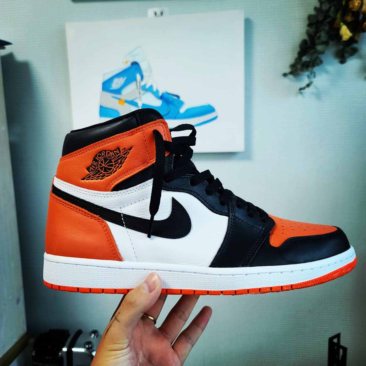 Jordan 1 Retro High OG Electro Orange, Jordan 1 Retro Shattered Backboard 착용 스타일 - 5