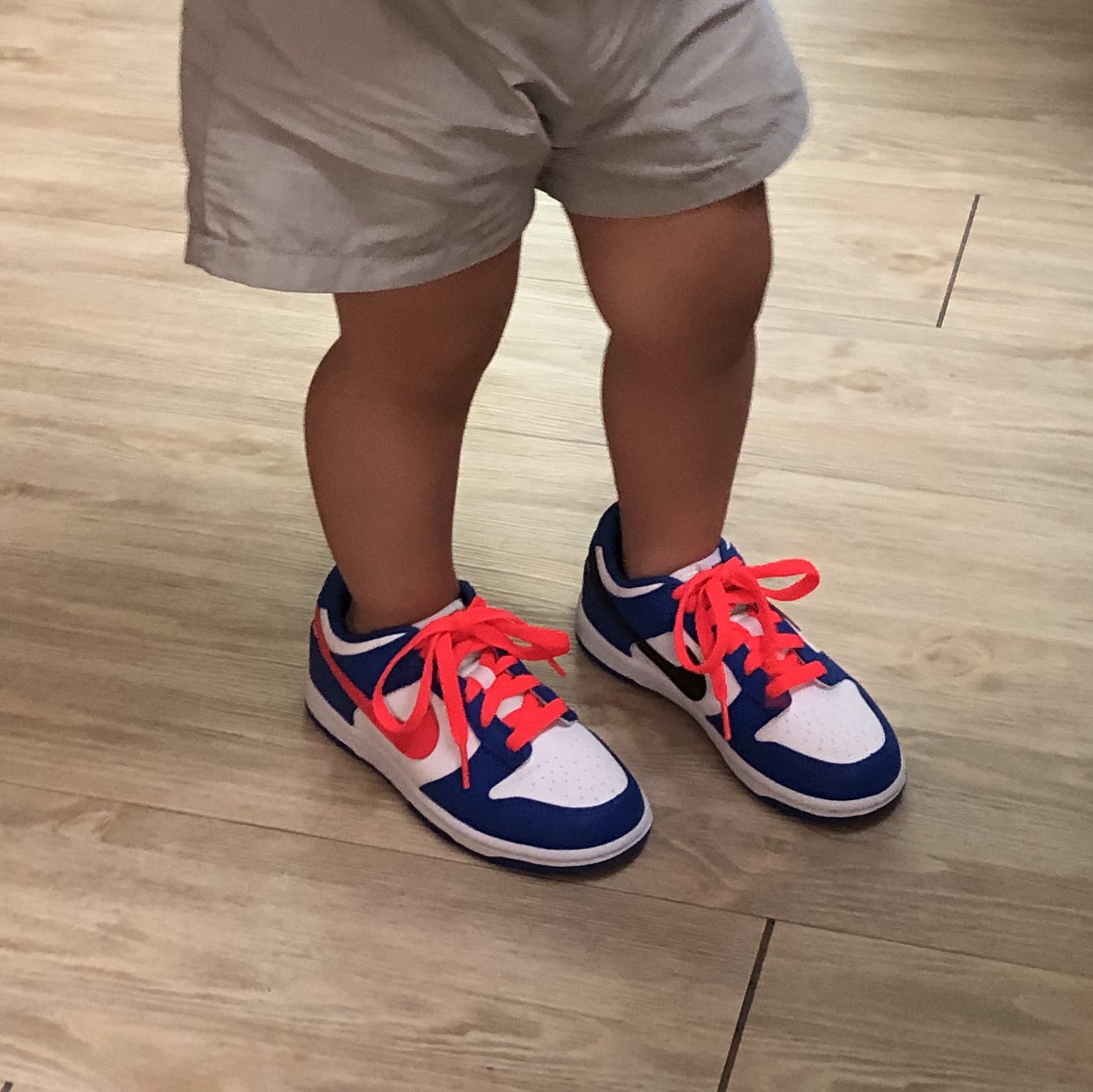 (PS) Nike Dunk Low Bright Crimson Game Royal 착용 스타일 - 2